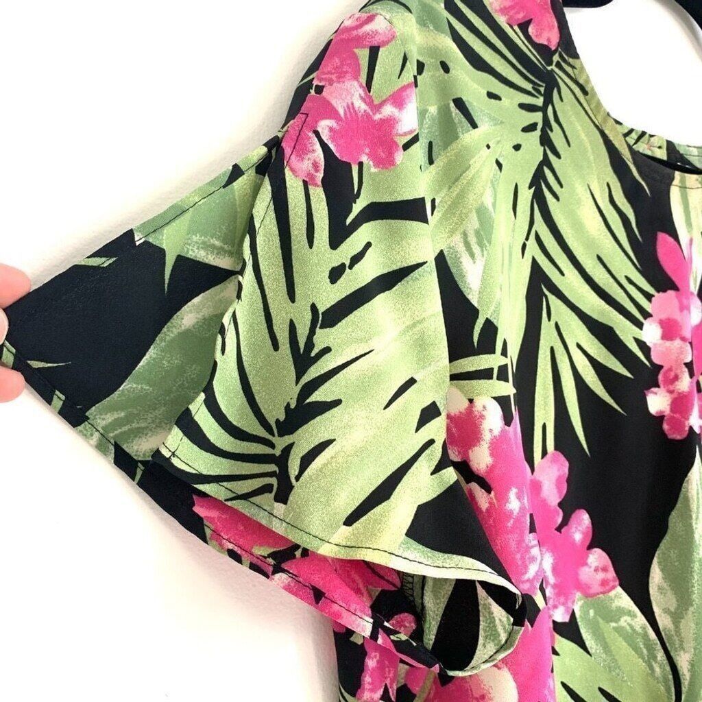 Other On by Leboff Pink & Green Tropical Top Women's Size Large Size L / US 10 / IT 46 - 4 Thumbnail