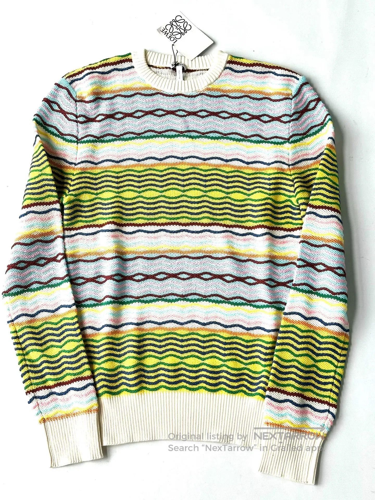 loewe multicolor knitted sweater unisex.