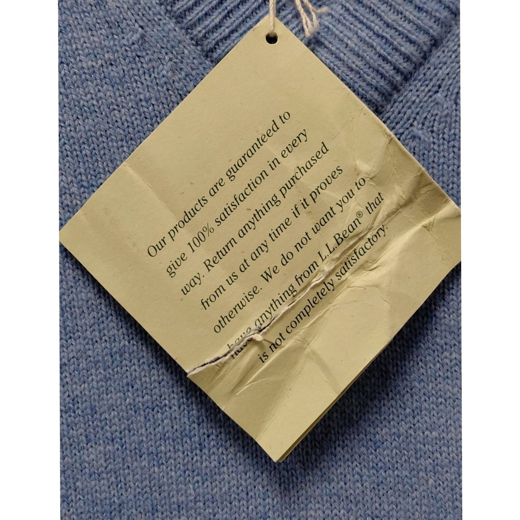 Vintage L.L.Bean Lambswool Sweater Vest Blue Solid Knit Men XL-TALL V-Neck Pullover Size XL-TALL Size US XL / EU 56 / 4 - 7 Thumbnail