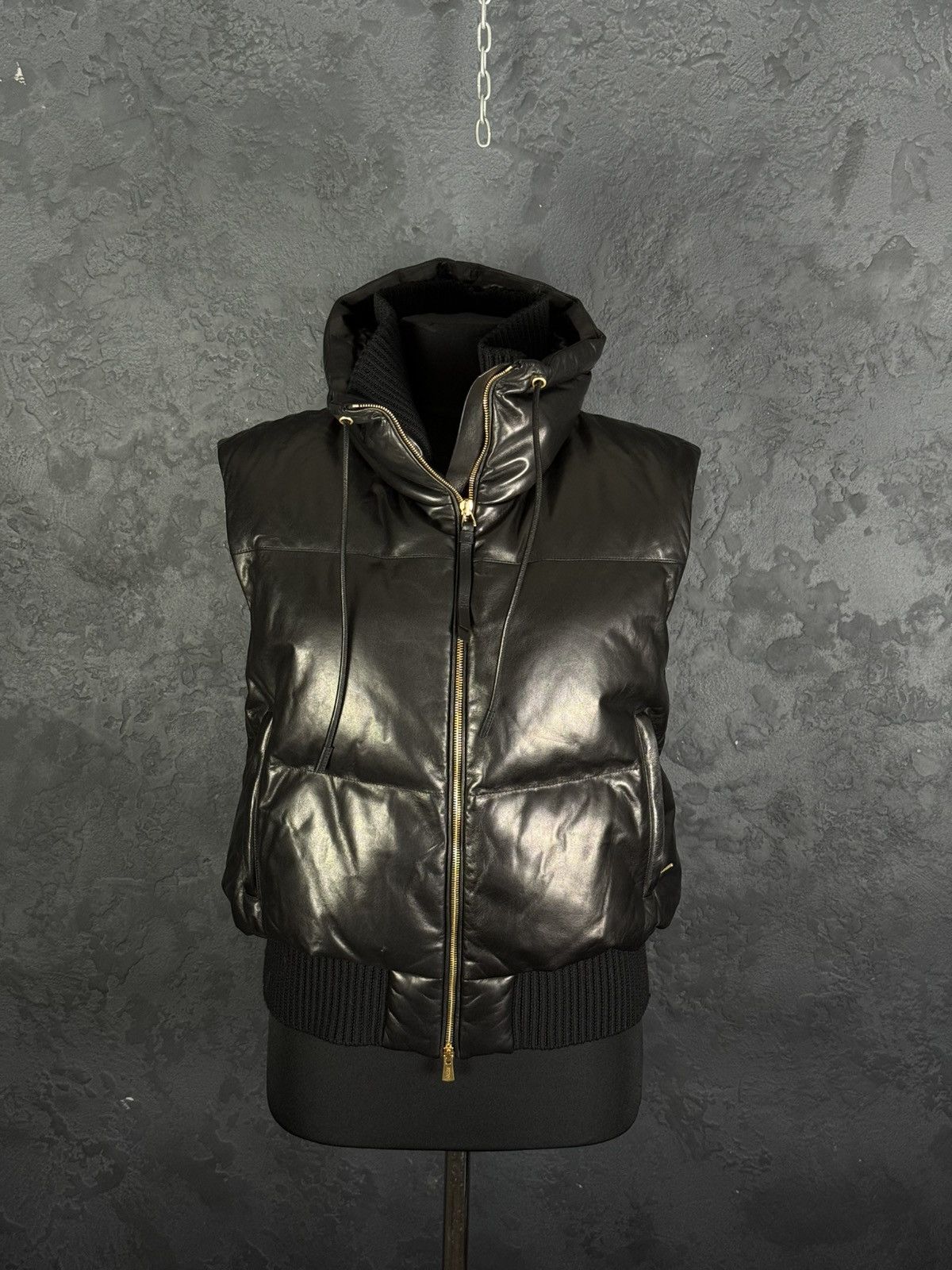 Bally RRP $3,300 BALLY Women’s Lamb Leather Puffer Jacket Vest Size M / US 6-8 / IT 42-44 - 2 Thumbnail