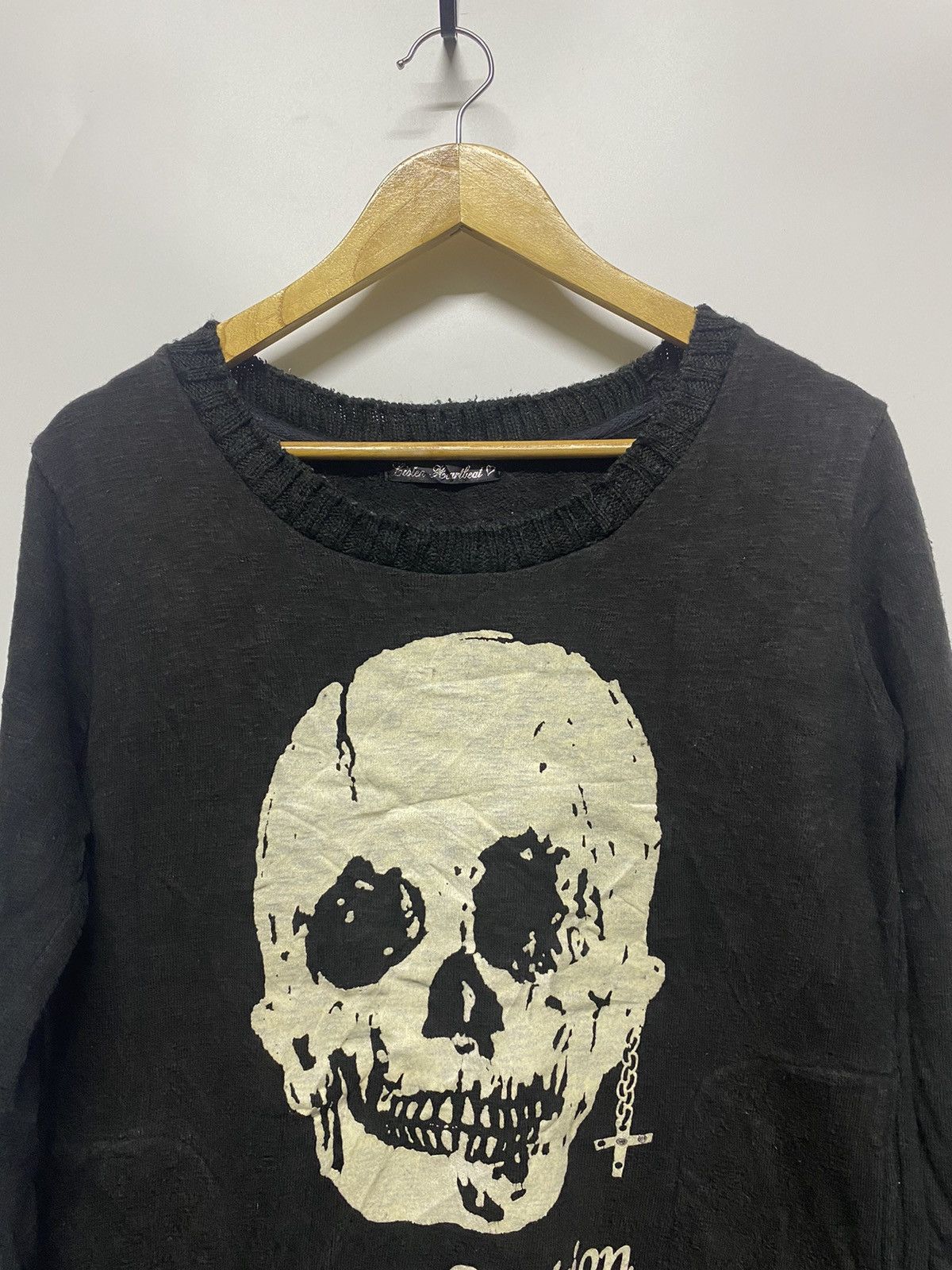 If Six Was Nine × Japanese Brand Listen Heartbeat Skull Punk Unbalanced Homosexualit Knitwear Size M / US 6-8 / IT 42-44 - 8 Thumbnail