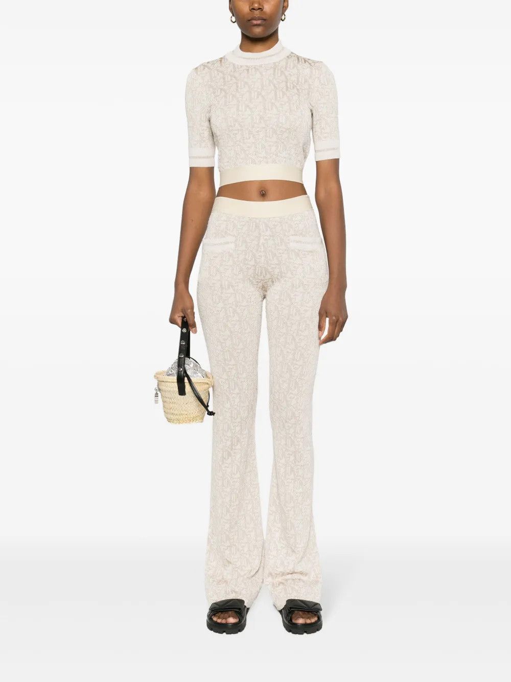 Palm Angels o1y1125 Sweatpant in Beige Size 28" / US 6 / IT 42 - 5 Thumbnail