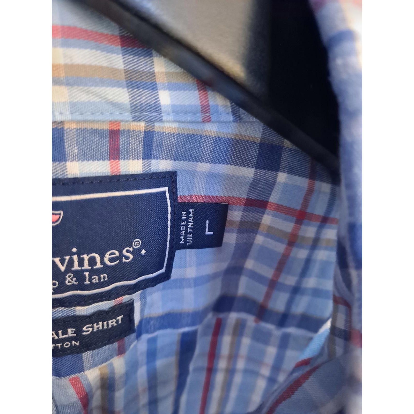 Vineyard Vines Vineyard Vines Slim Fit Whale Shirt Blue White Tan Red Butto Size US L / EU 52-54 / 3 - 4 Thumbnail