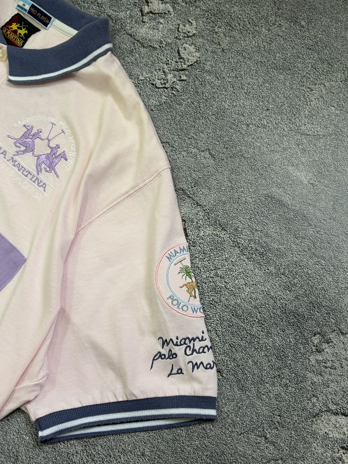 La Martina La Martina Argentina Ocean Polo Club Pink Patch Logo XXL Size US XXL / EU 58 / 5 - 9 Thumbnail