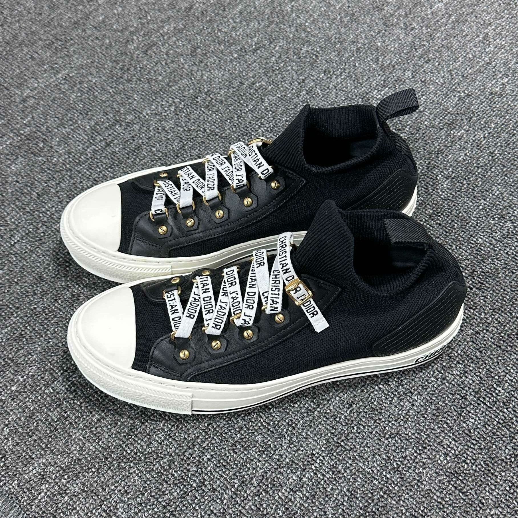 Dior Dior Black Lowtop Sneakers 37.5 Women Size US 6.5 / IT 36.5 - 1 Thumbnail