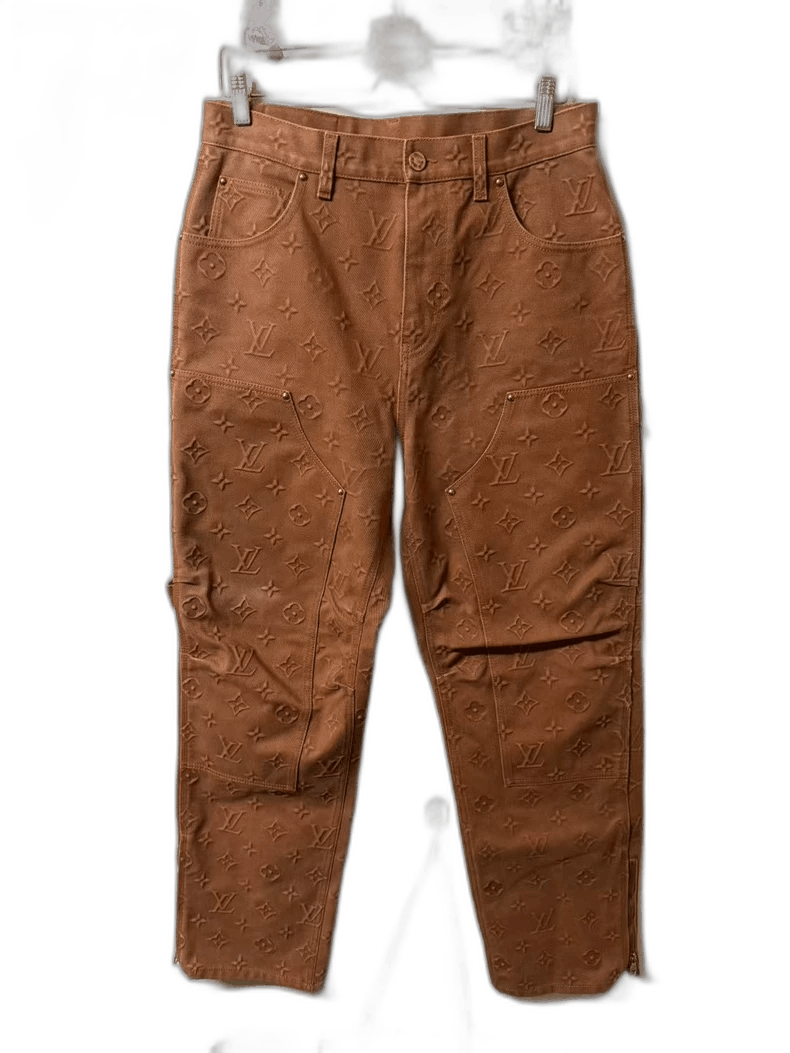 Louis Vuitton Brown LV Logo Pants Size 32 Size US 32 / EU 48 - 1 Thumbnail