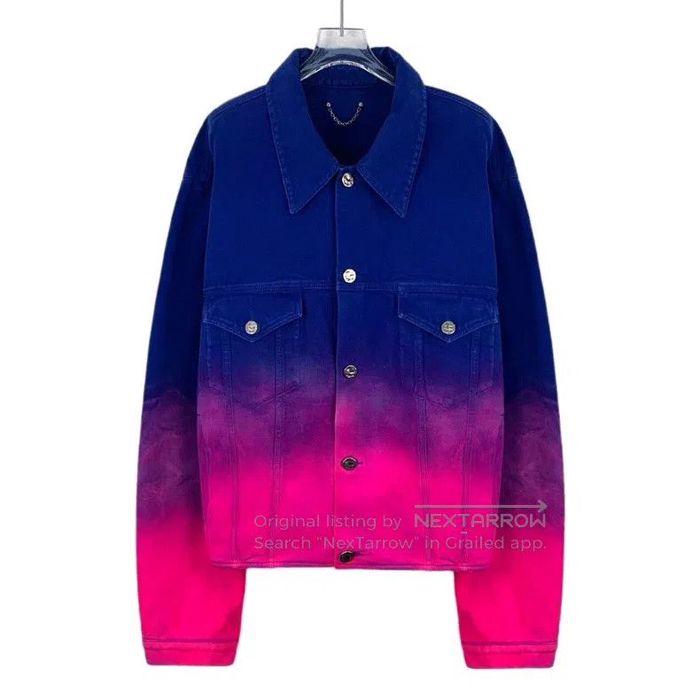 Louis Vuitton Louis Vuitton 22 Blue and Pink Gradient Cotton Lapel Singl Size US L / EU 52-54 / 3 - 1 Thumbnail