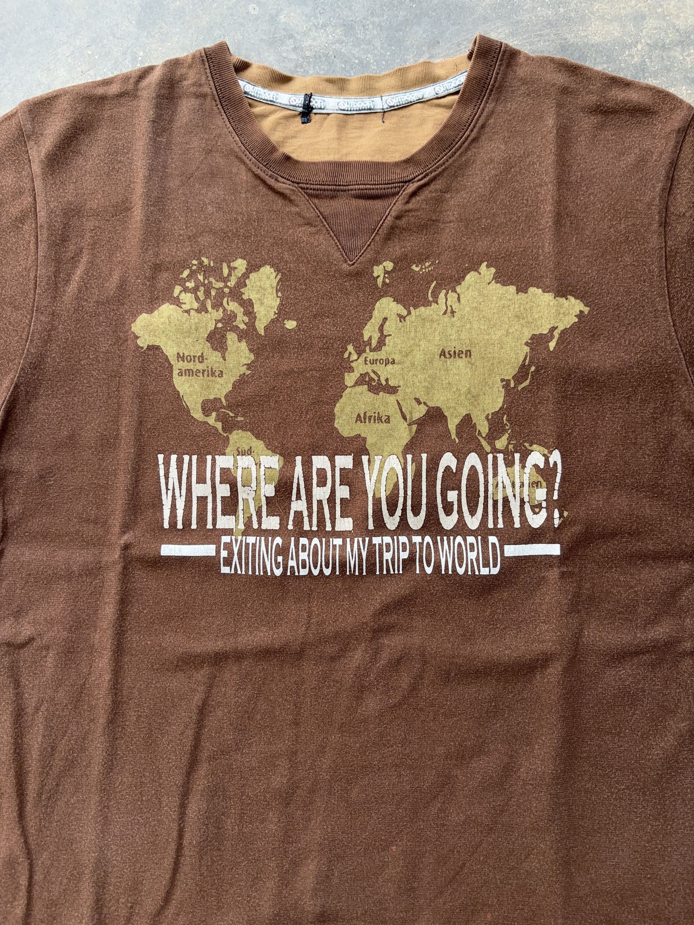 Other Outdoor Brown Vintage World Map Graphic T-Shirt Size US S / EU 44-46 / 1 - 2 Thumbnail