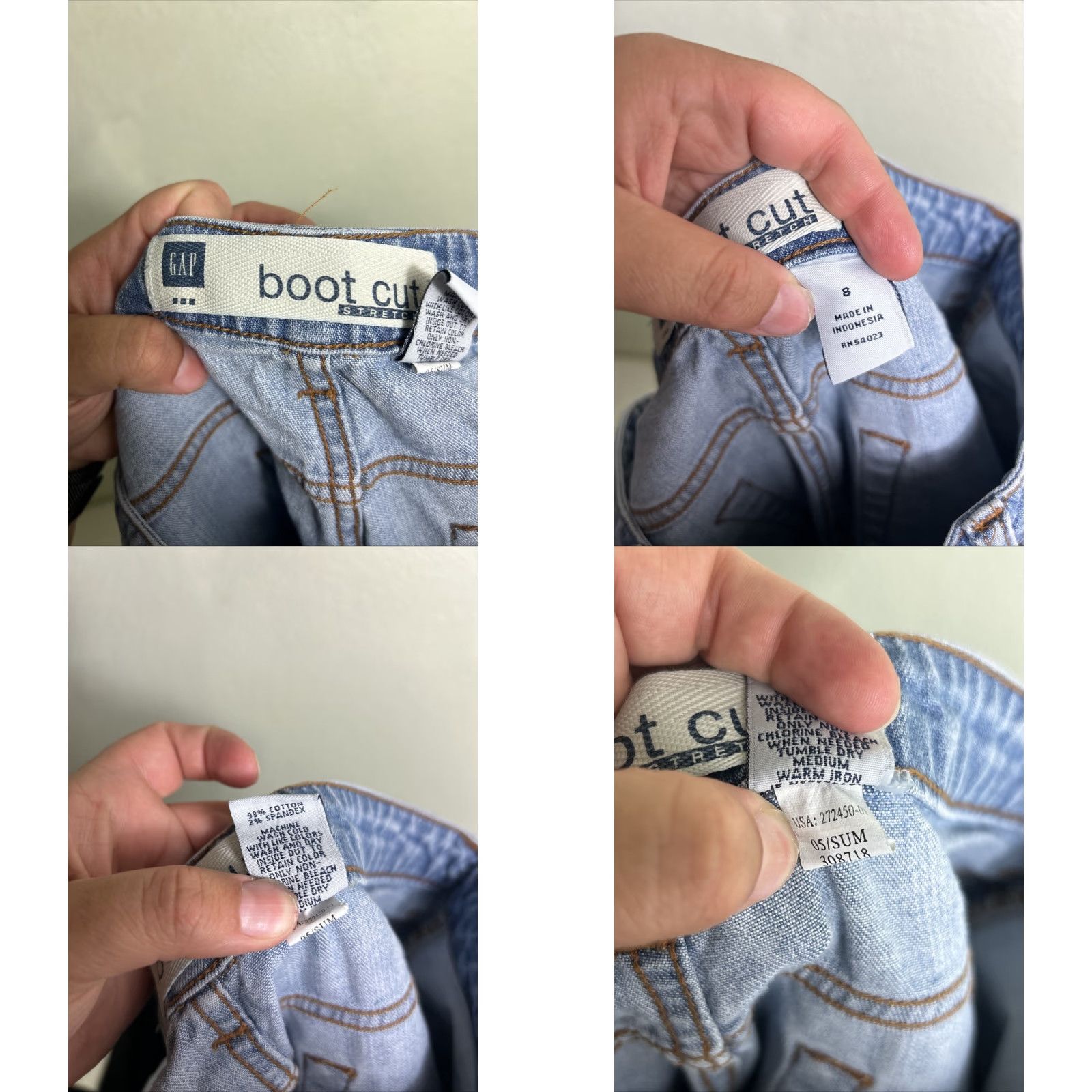 Gap Gap Jeans Womens 8 Light Wash Cropped Bootcut Stretch 30x23 Blue Size 24" / US 00 / IT 34 - 9 Thumbnail