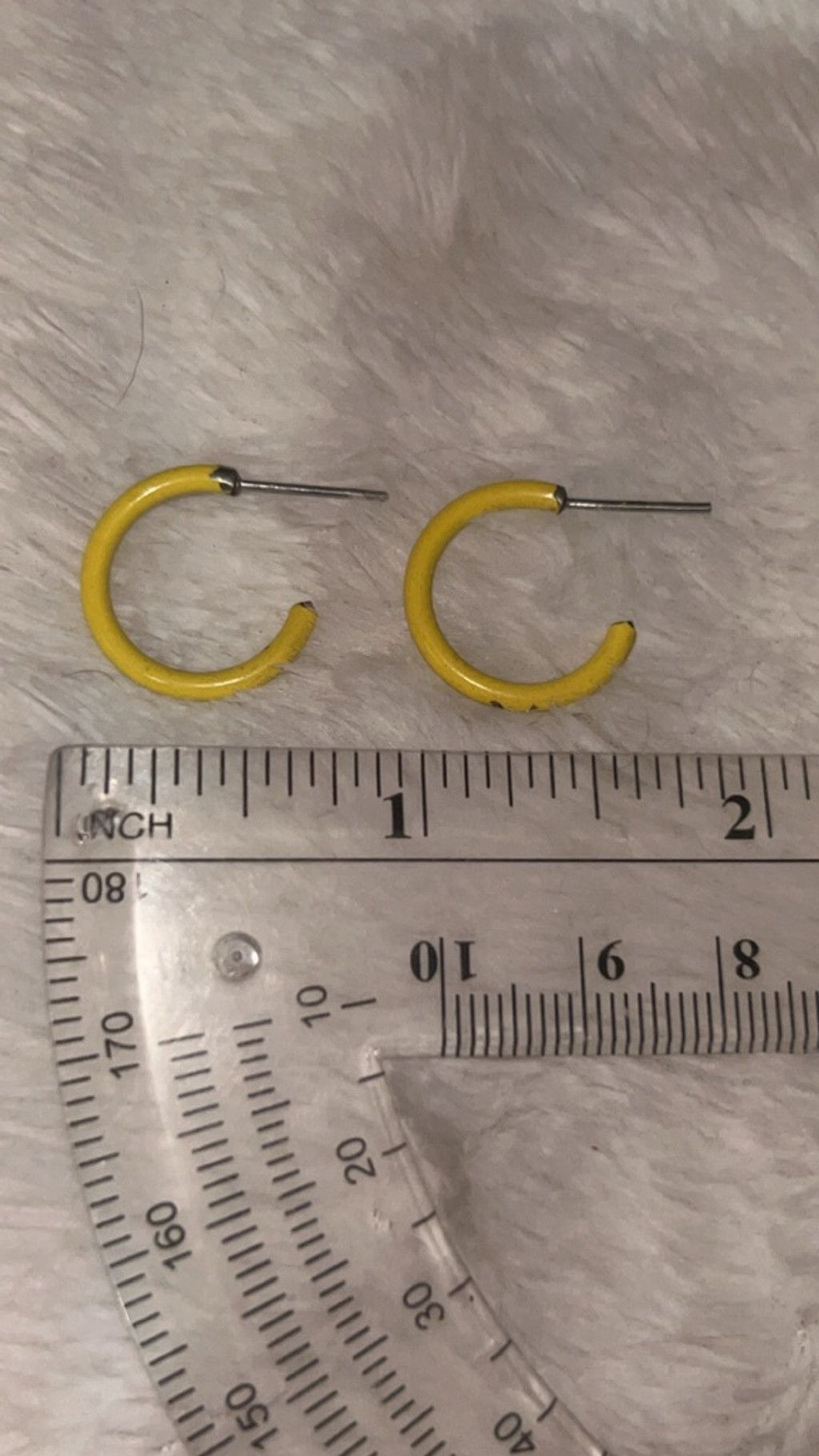 The Unbranded Brand Women's Unbranded Yellow Hoop Earrings One Size Size ONE SIZE - 3 Thumbnail