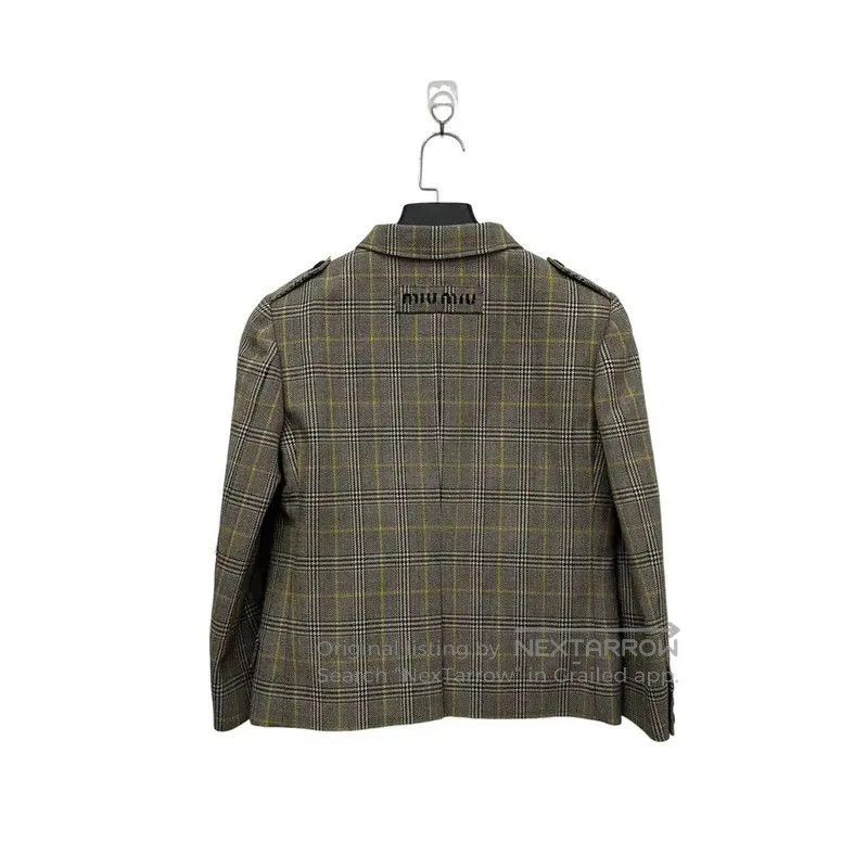 Miu Miu Miu Miu Gray Plaid Women's Jacket . Size XXS / US 00 / IT 34 - 2 Thumbnail