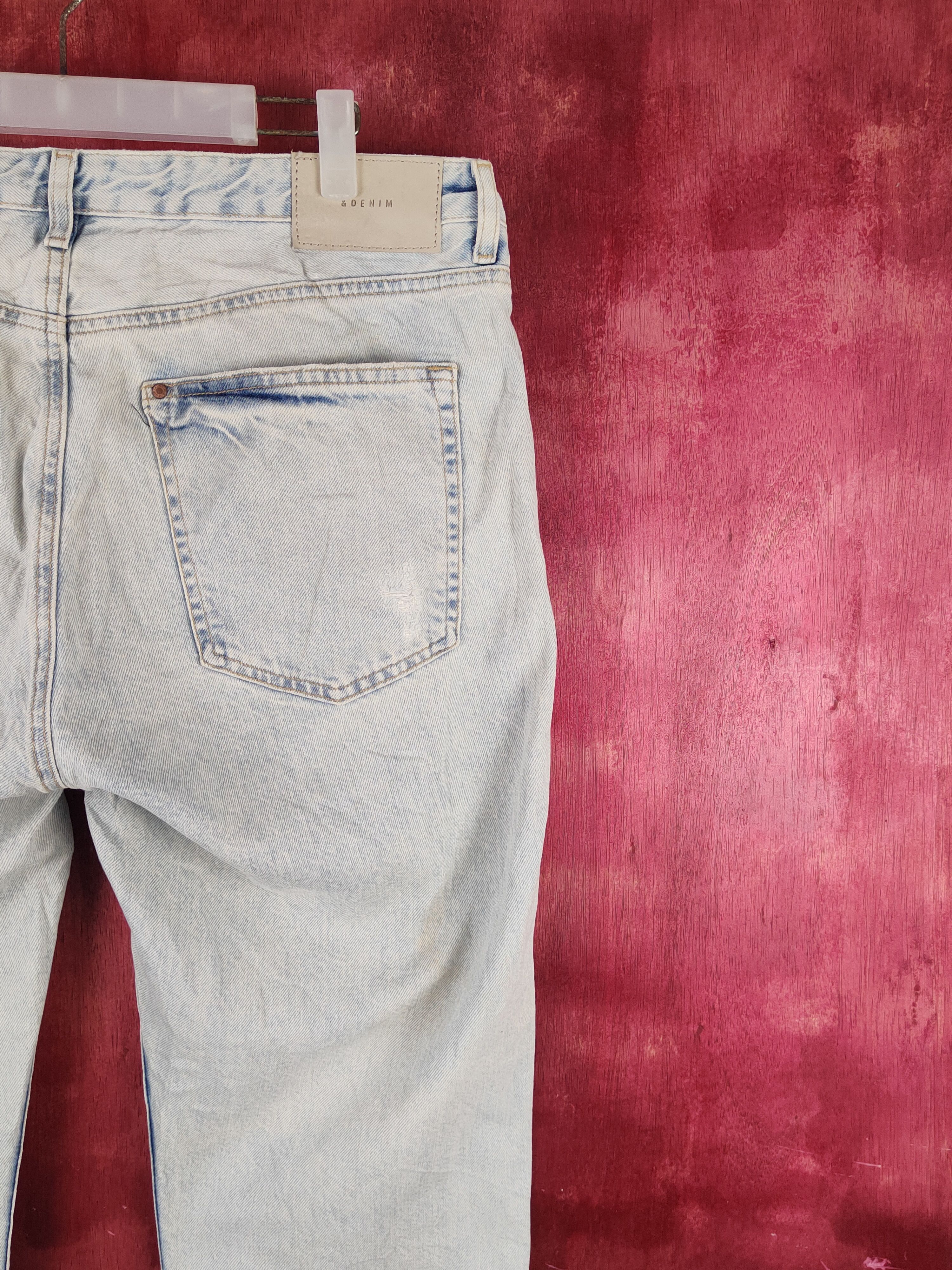 Japanese Brand & Denim Blue Faded Distressed Ripped Jeans #S2357 Size US 33 - 11 Thumbnail
