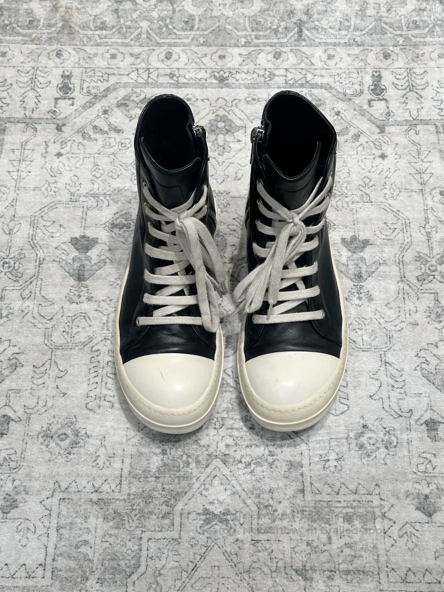 Rick Owens Rick Owens High-Top Leather Sneakers. Size US 7 / EU 40 - 1 Thumbnail