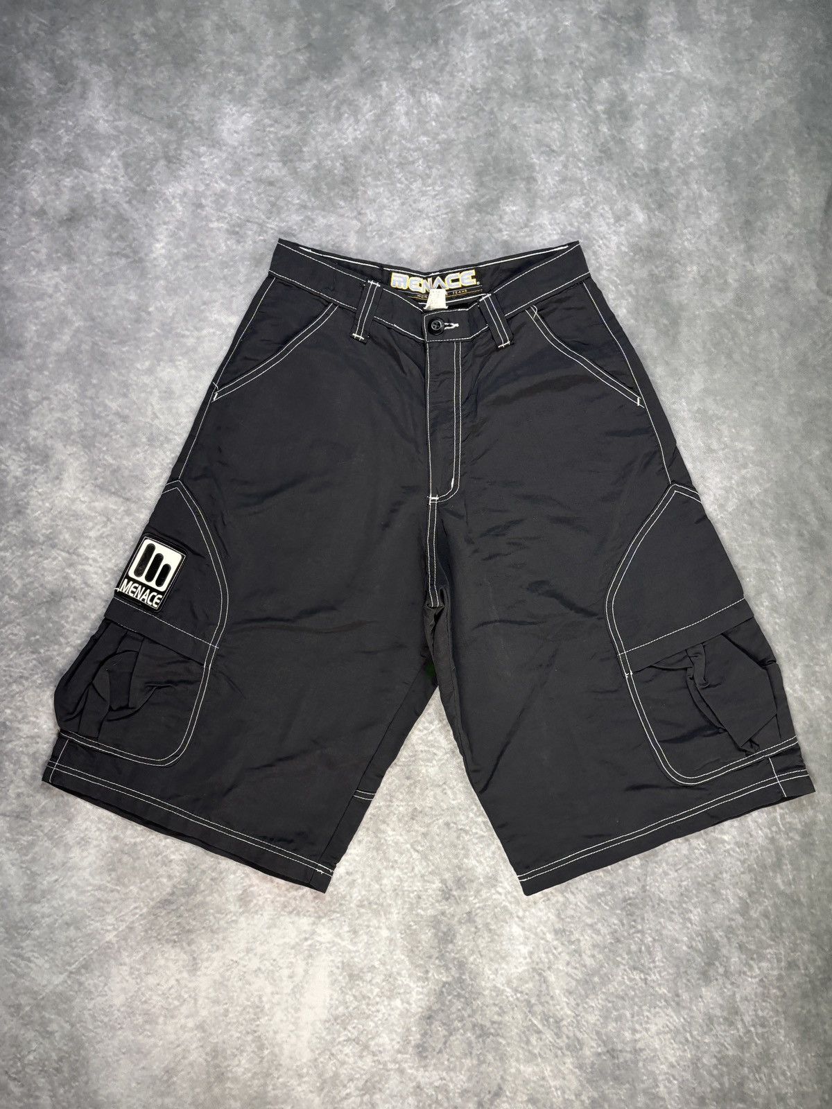 Menace × Vintage Vintage Menace Jeans Shorts 90s Nylon Raver Contrast Stitch Size US 28 / EU 44 - 13 Thumbnail