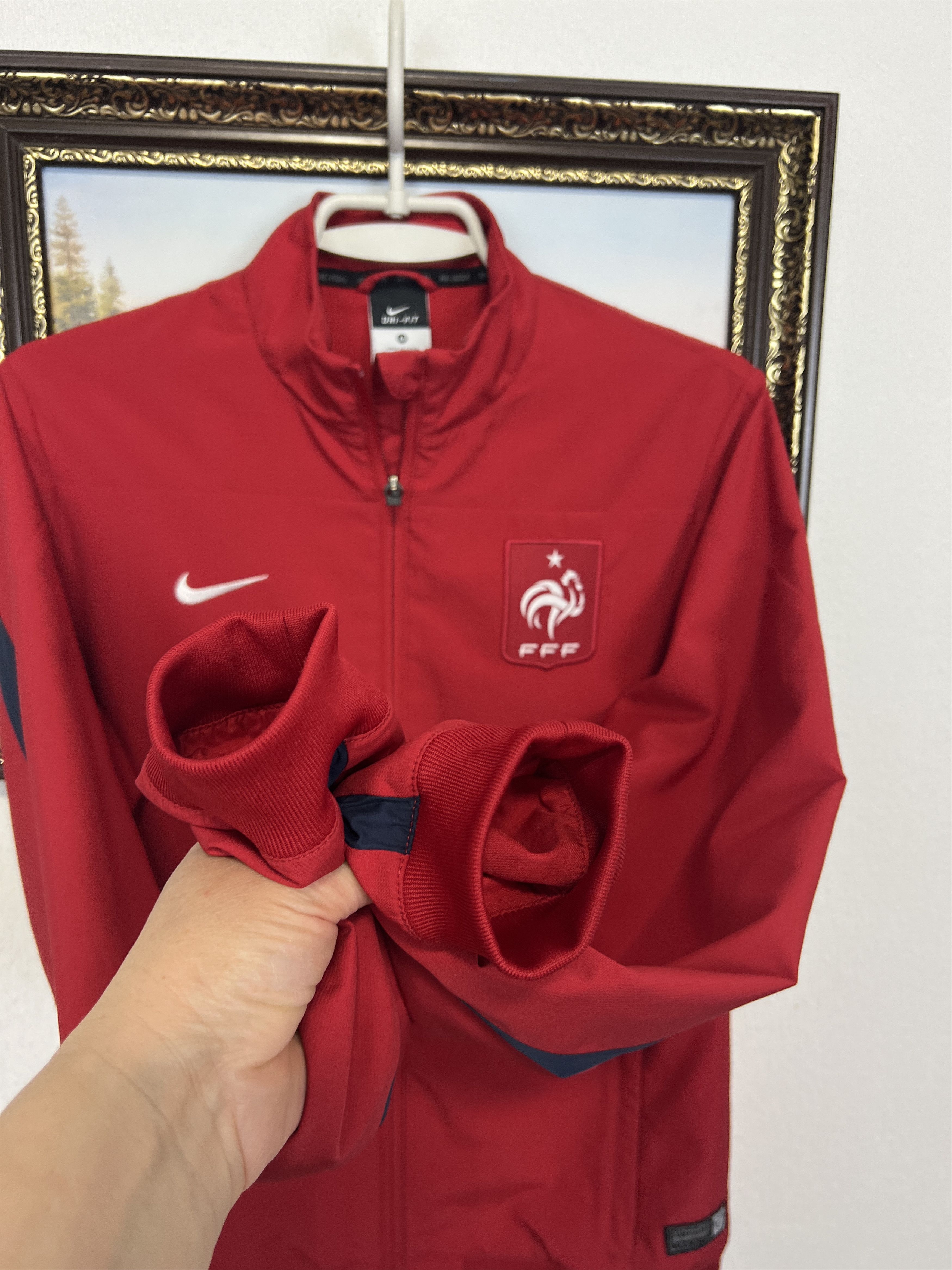 Nike Vintage France Football Red Jacket Soccer Track Top National Size M / US 6-8 / IT 42-44 - 7 Thumbnail