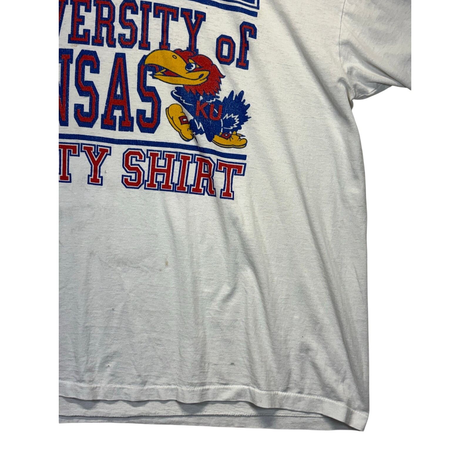 The Unbranded Brand Vintage University of Kansas Jayhawks Shirt USA Made Tee Size US XL / EU 56 / 4 - 11 Thumbnail