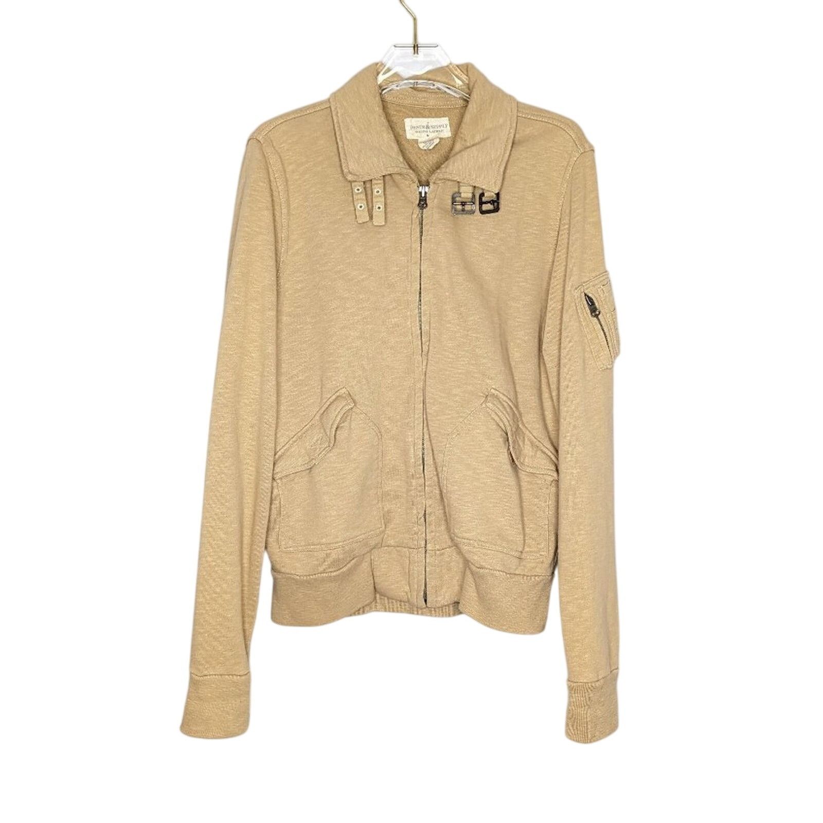 Denim & Supply Ralph Lauren Denim & Supply Ralph Lauren Tan Full Zip Jacket Long Sleeve Size L / US 10 / IT 46 - 1 Thumbnail