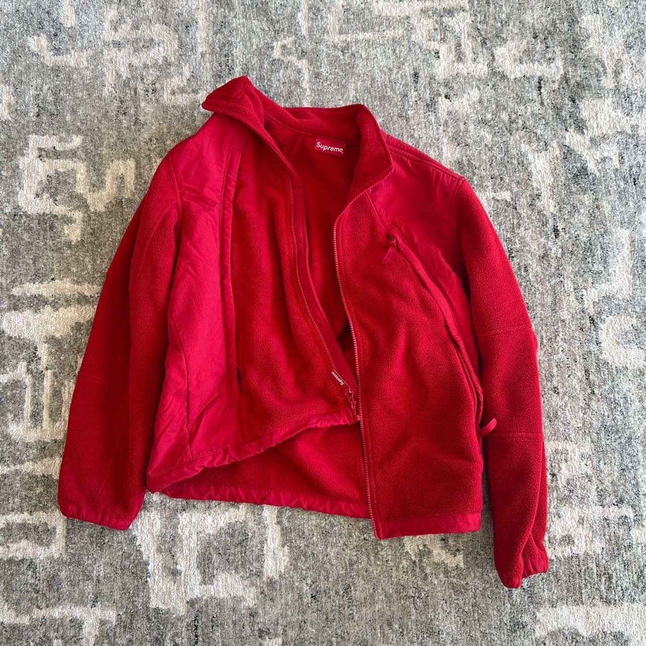 image of Supreme Polartec Jacket in Red, Men's (Size Small)