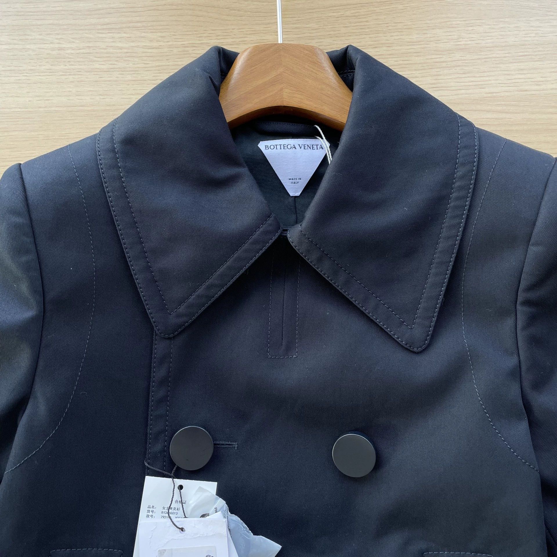Bottega Veneta Bottega Veneta Women's Solid Blue Lapel Jacket Size XS / US 0-2 / IT 36-38 - 4 Thumbnail