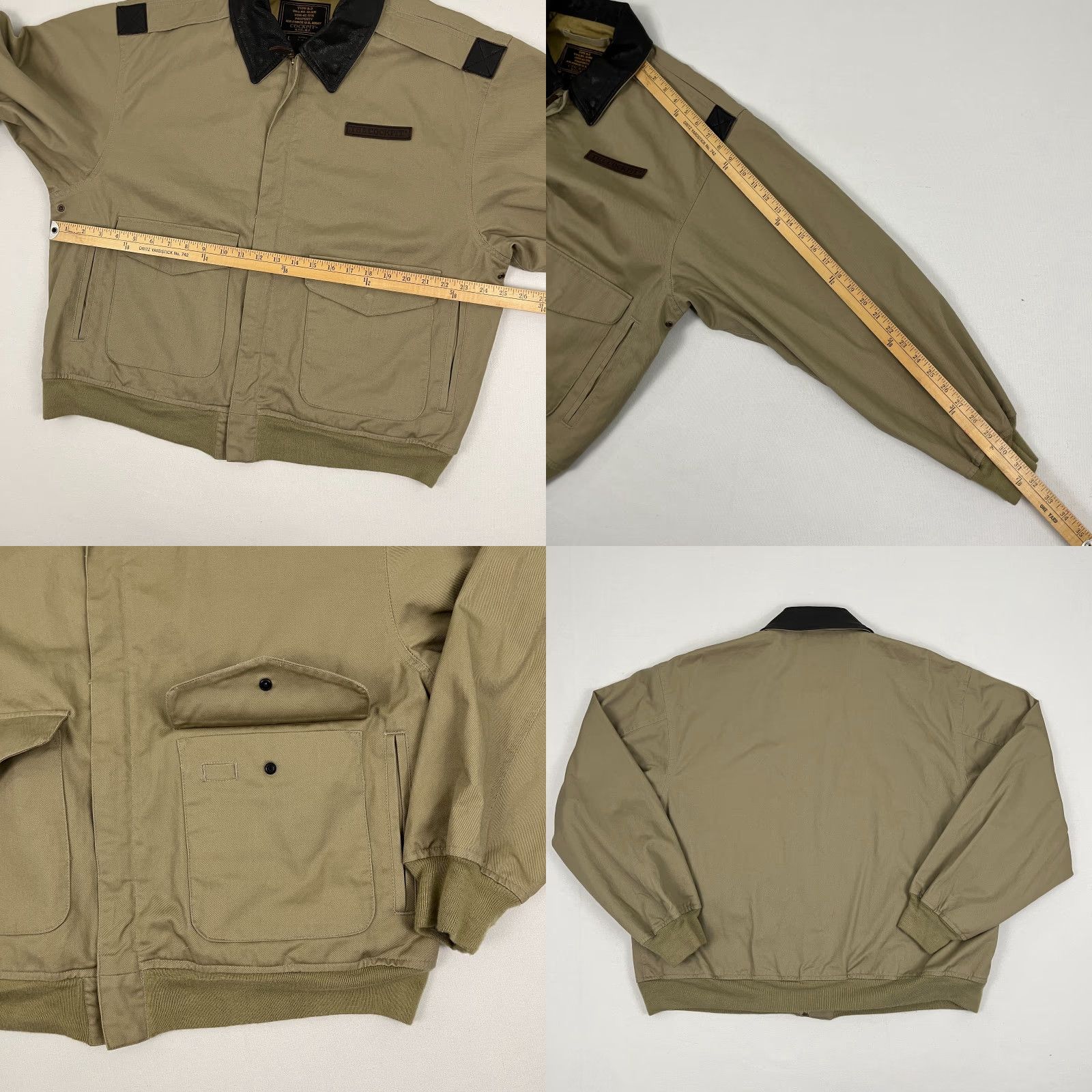 Vintage VINTAGE Cockpit USA Jacket Mens L Brown Bomber Flight Aviator Air Force Leather 90s Size US L / EU 52-54 / 3 - 8 Thumbnail