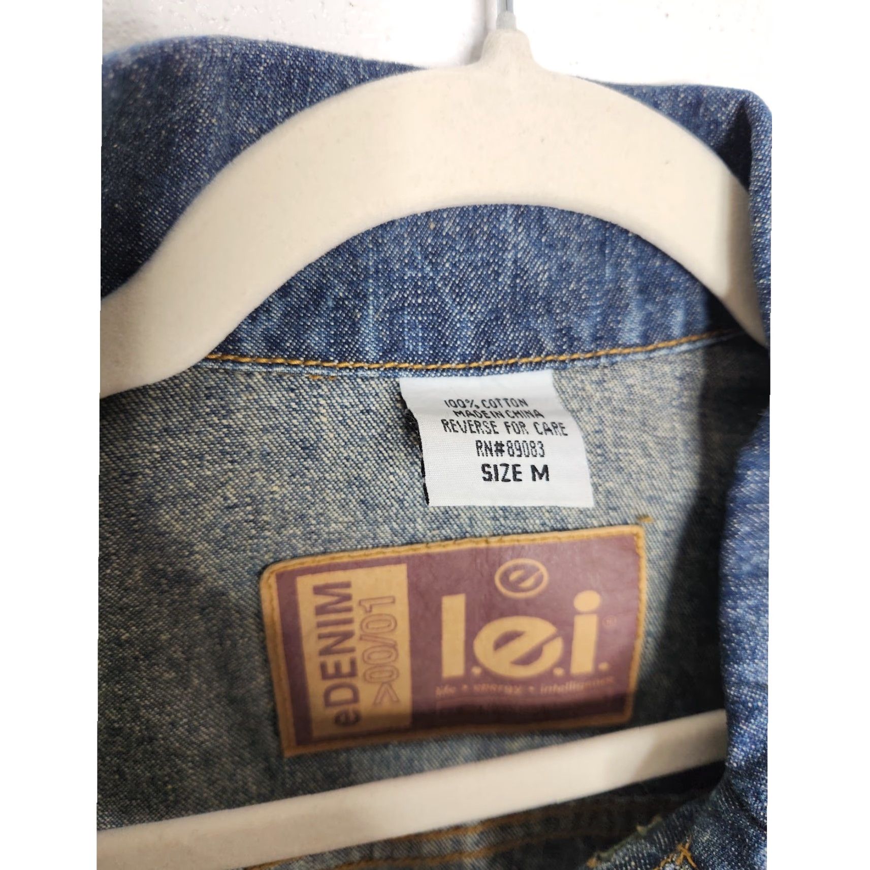 L.E.I. VINTAGE L.E.I. Denim Trench Coat Cardigan Jacket Western Country Medium Cotton Coat Women M Blue Size M / US 6-8 / IT 42-44 - 5 Thumbnail
