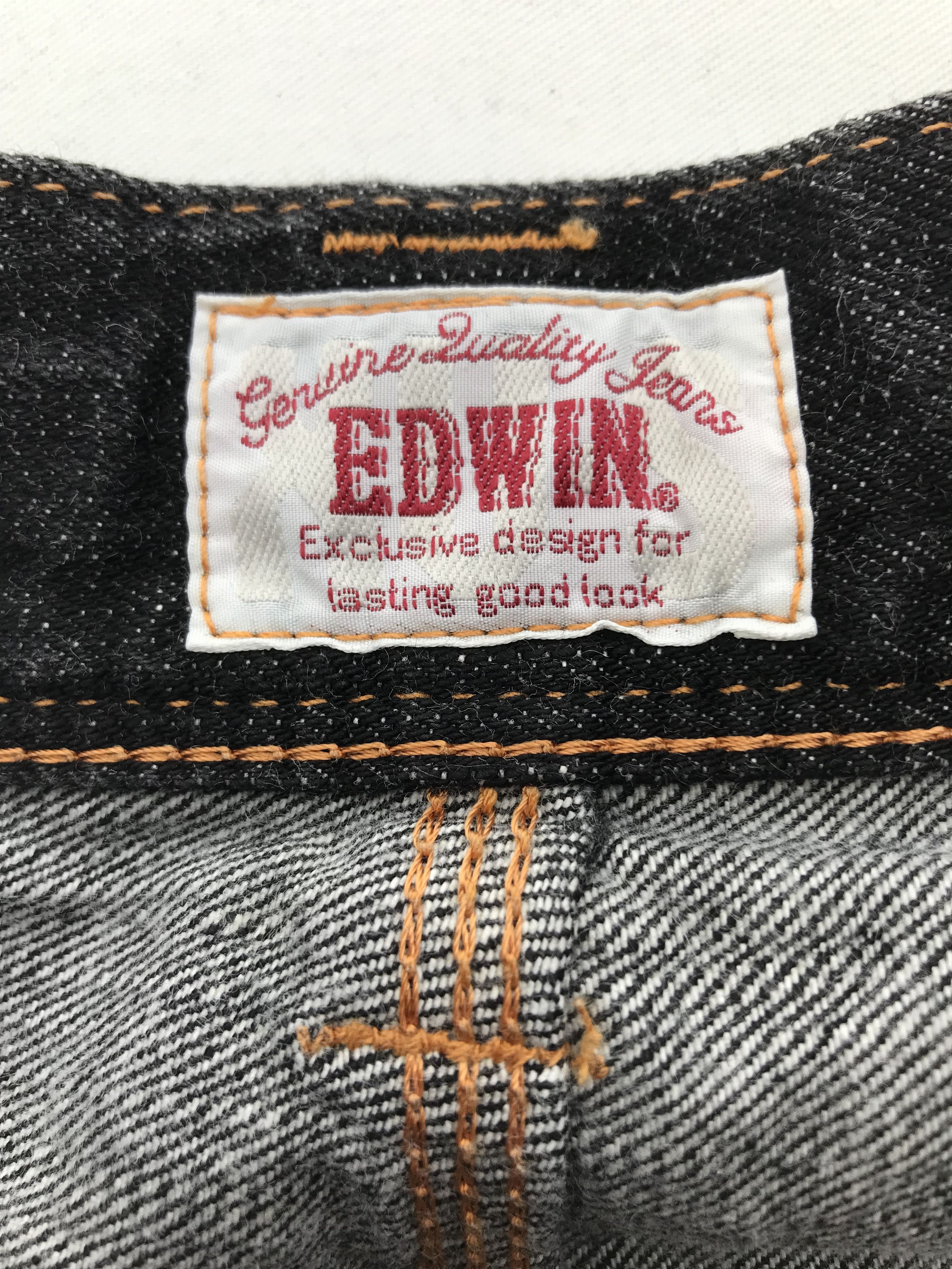 Edwin Vintage Edwin XV Buckle Back Faded Black Flare Jeans Size US 31 - 11 Thumbnail