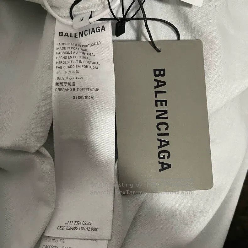 Balenciaga Balenciaga Black and white striped double-ring embroidered Size US L / EU 52-54 / 3 - 4 Thumbnail