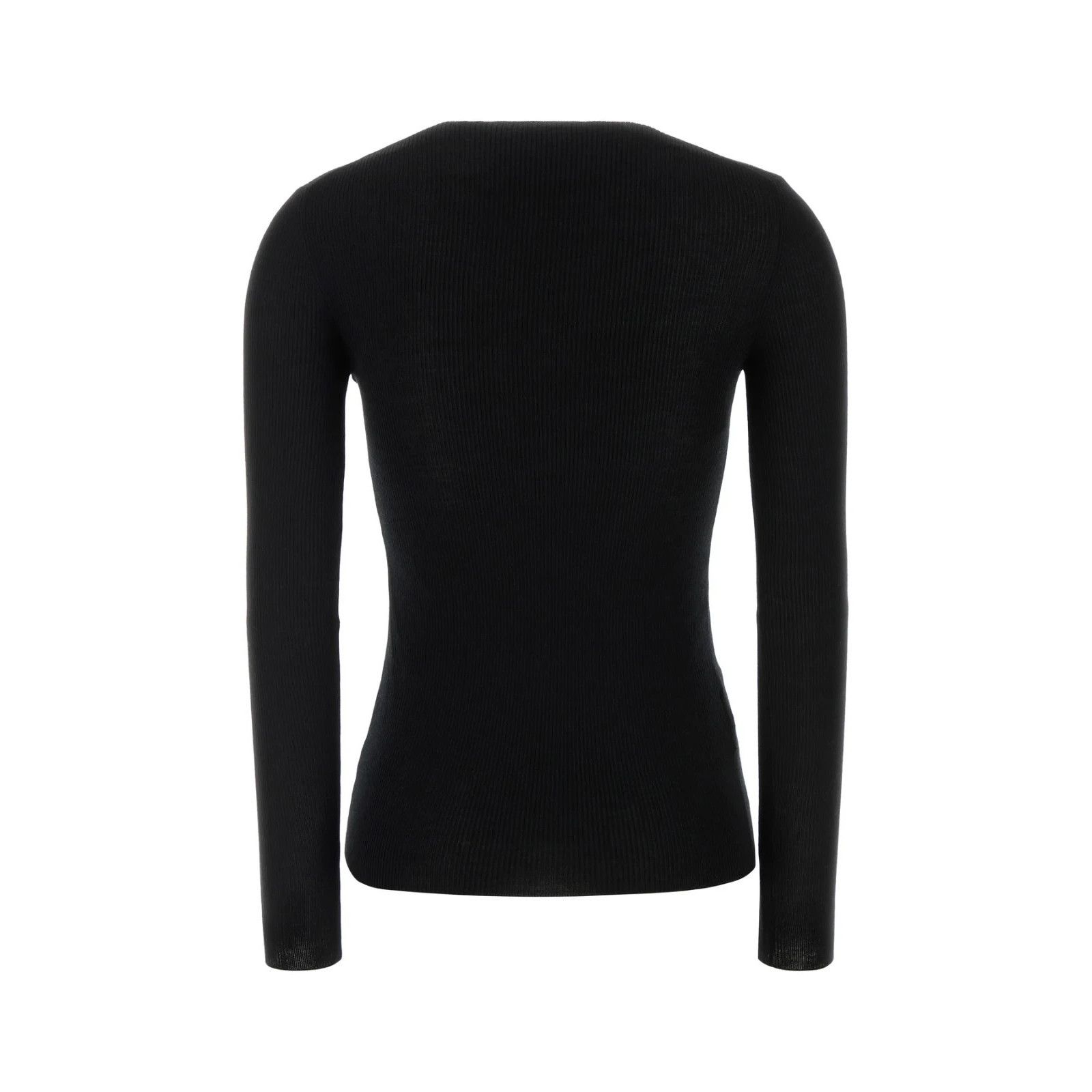Prada PRADA Black Wool Sweater New & Authentic (Women's size:8;) Size M / US 6-8 / IT 42-44 - 2 Thumbnail
