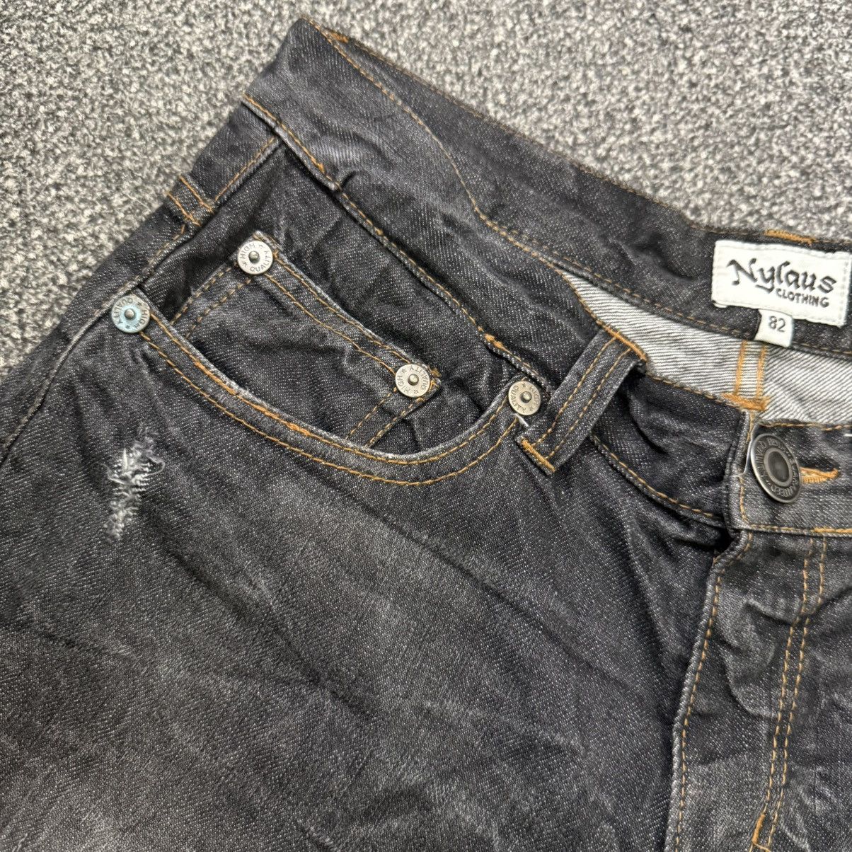 Le Grande Bleu (L.G.B.) 🔥🇯🇵 Y2K Archive Flared Glitter Paint Splatter Nylous Denim Size US 32 / EU 48 - 13 Thumbnail