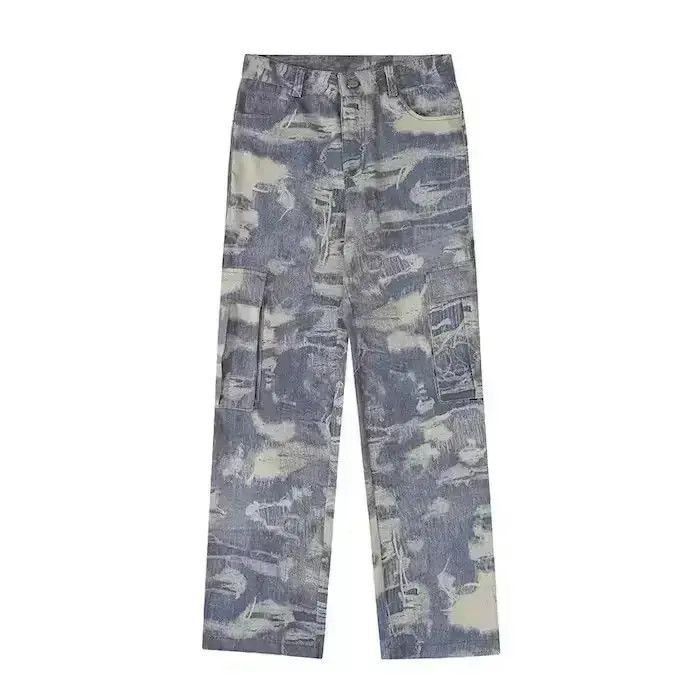 Japanese Brand Tie dye Technical denim cargo pants Men Size US 32 / EU 48 - 5 Thumbnail