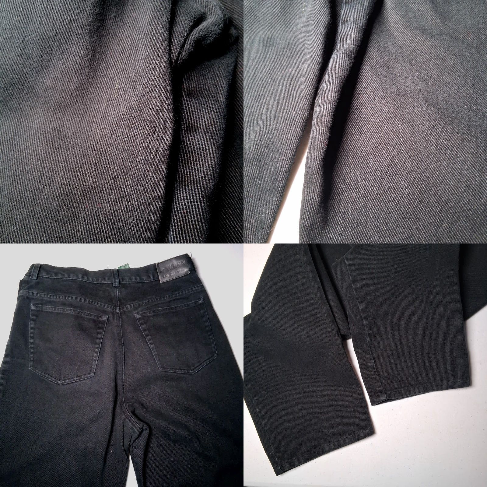 Ralph Lauren VINTAGE Lauren Ralph Lauren Jeans Mom Regular Black Denim High Rise 29" Waist 29" Inseam Women 10 Size 32" / US 10 / IT 46 - 8 Thumbnail