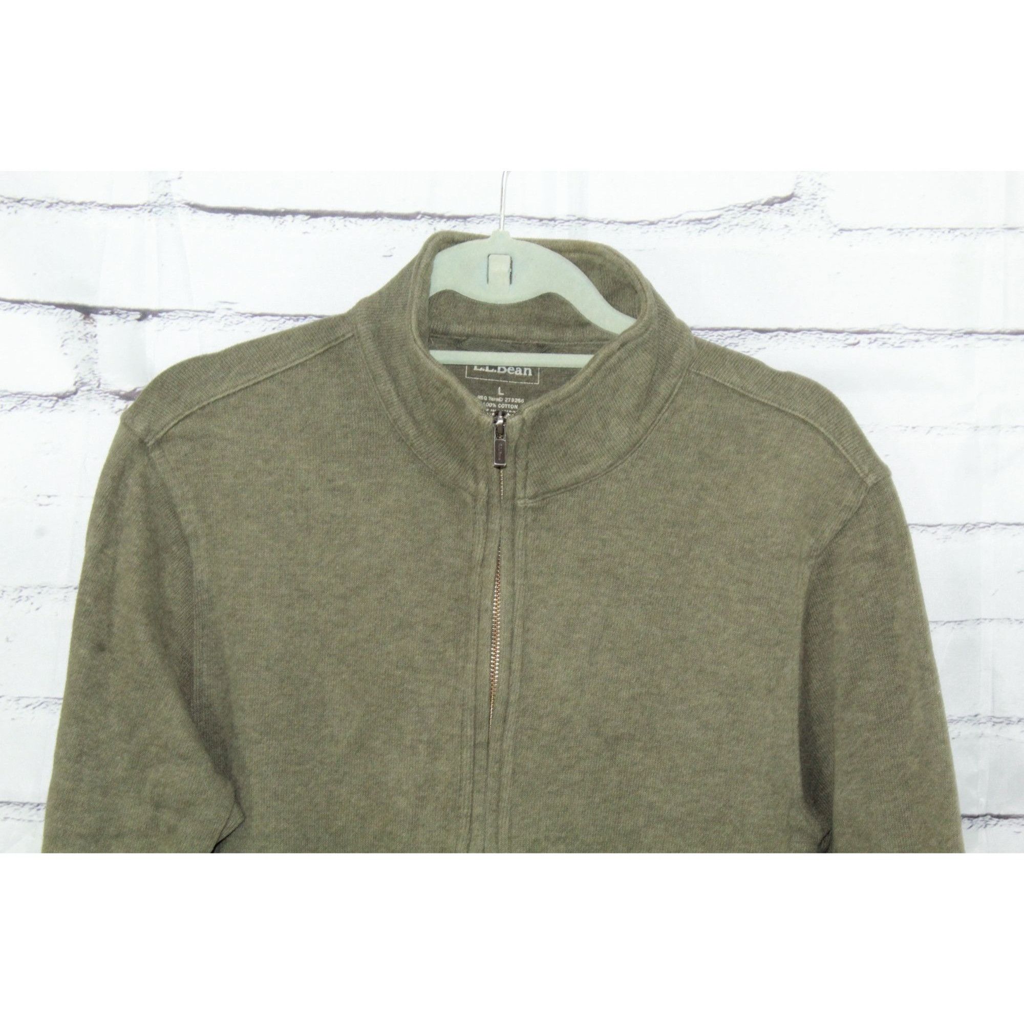 L.L. Bean LL Bean Mens Mock Neck Full Zip Jacket Cardigan Sweater Size US M / EU 48-50 / 2 - 2 Thumbnail