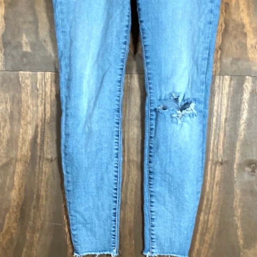 Vintage KUT from the Kloth Jeans Women 6 Blue Denim Skinny Ankle Distressed Stretch 5-Pocket Regular Womens Size 29" - 3 Thumbnail