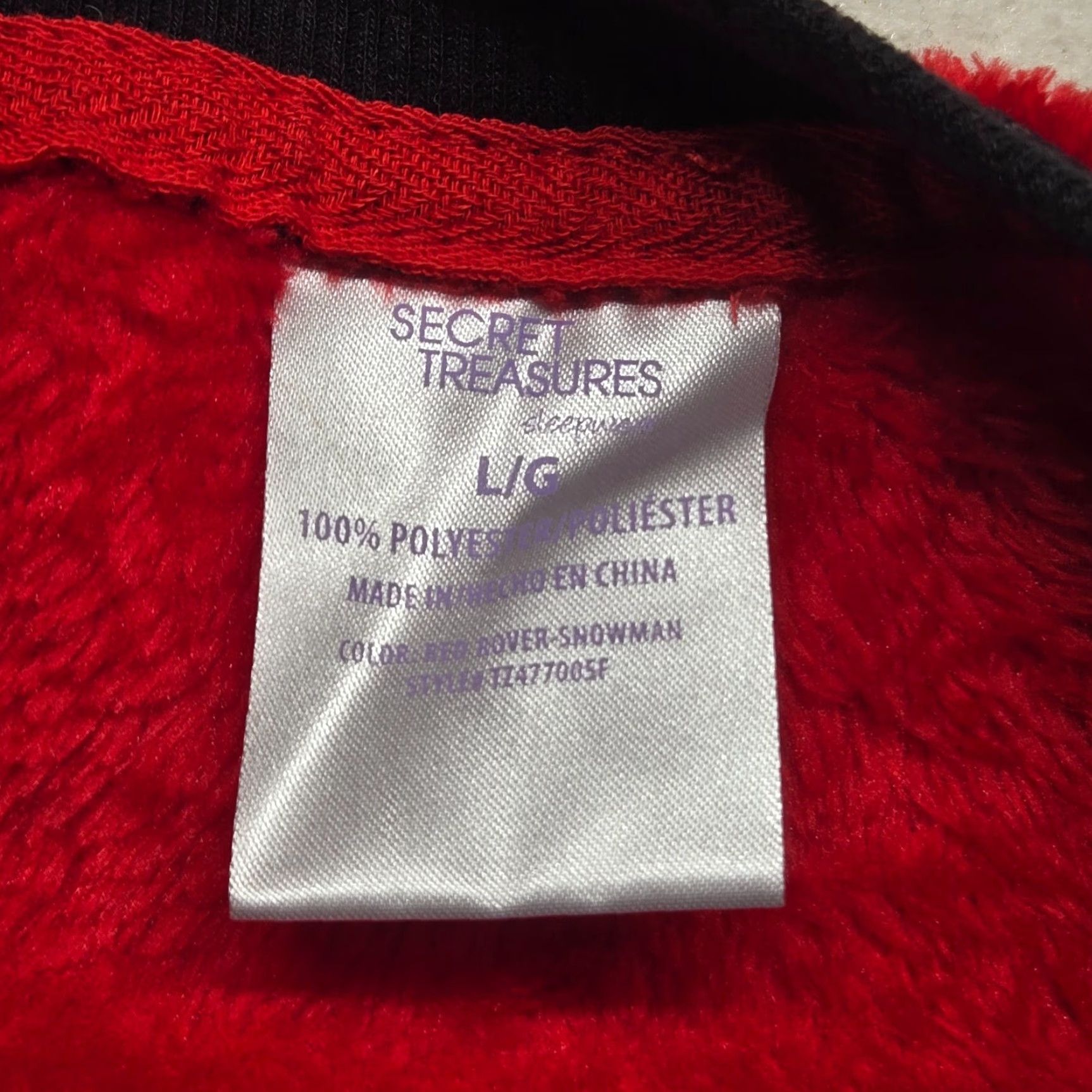 Vintage VINTAGE Secret Treasures Pajama Top Shirt Womens L Red Snowman Fleece Christmas Winter Warm Soft Large Size L / US 10 / IT 46 - 3 Thumbnail