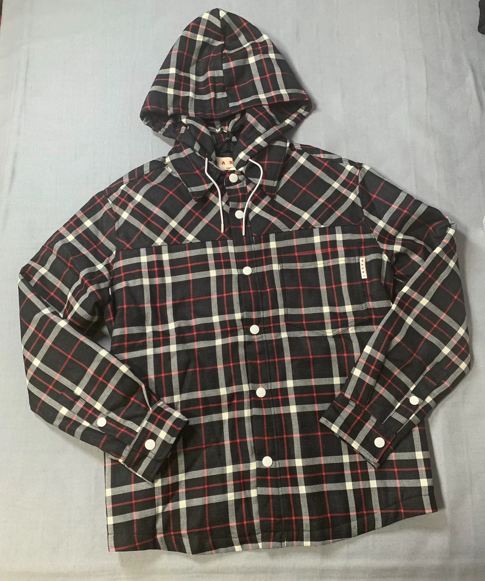 Marni MARNI Plaid Wool Men's Jacket Size US S / EU 44-46 / 1 - 1 Thumbnail