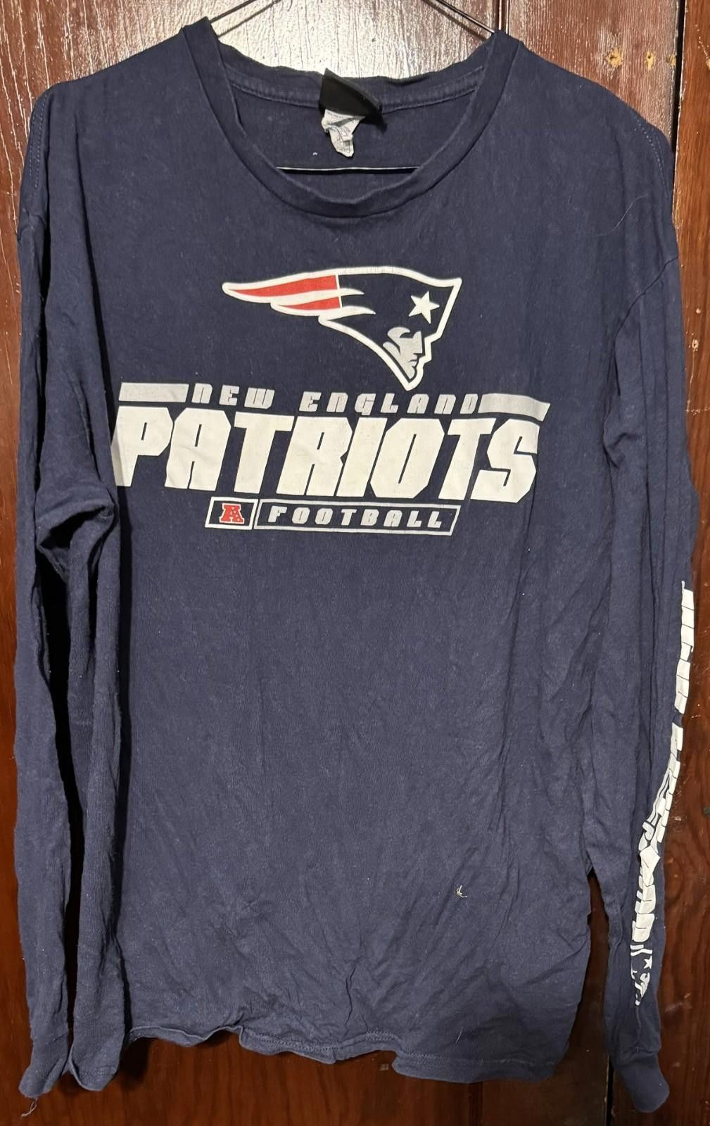 Other New England Patriots Long Sleeve T Shirt Men L Blue Size ONE SIZE - 1 Thumbnail