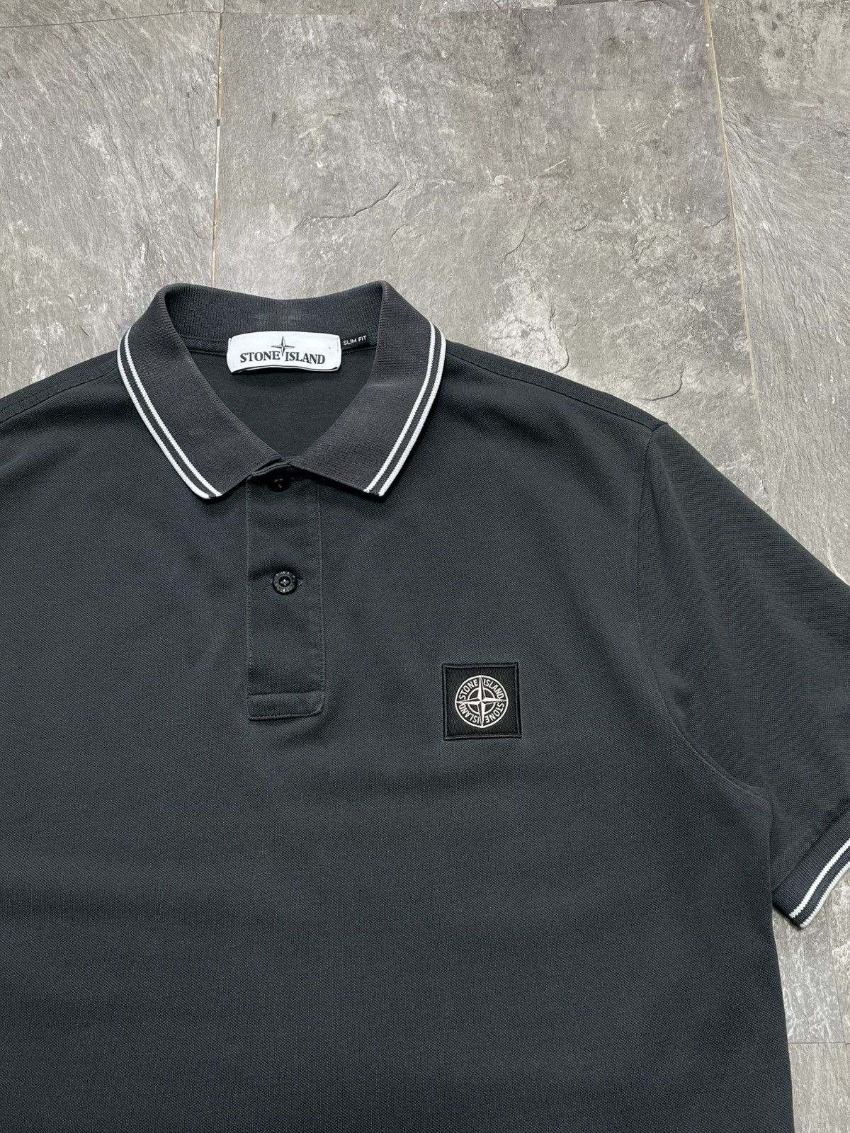 Stone Island Stone Island Polo Shirt Patch Program Men Size M Grey Size US M / EU 48-50 / 2 - 2 Thumbnail