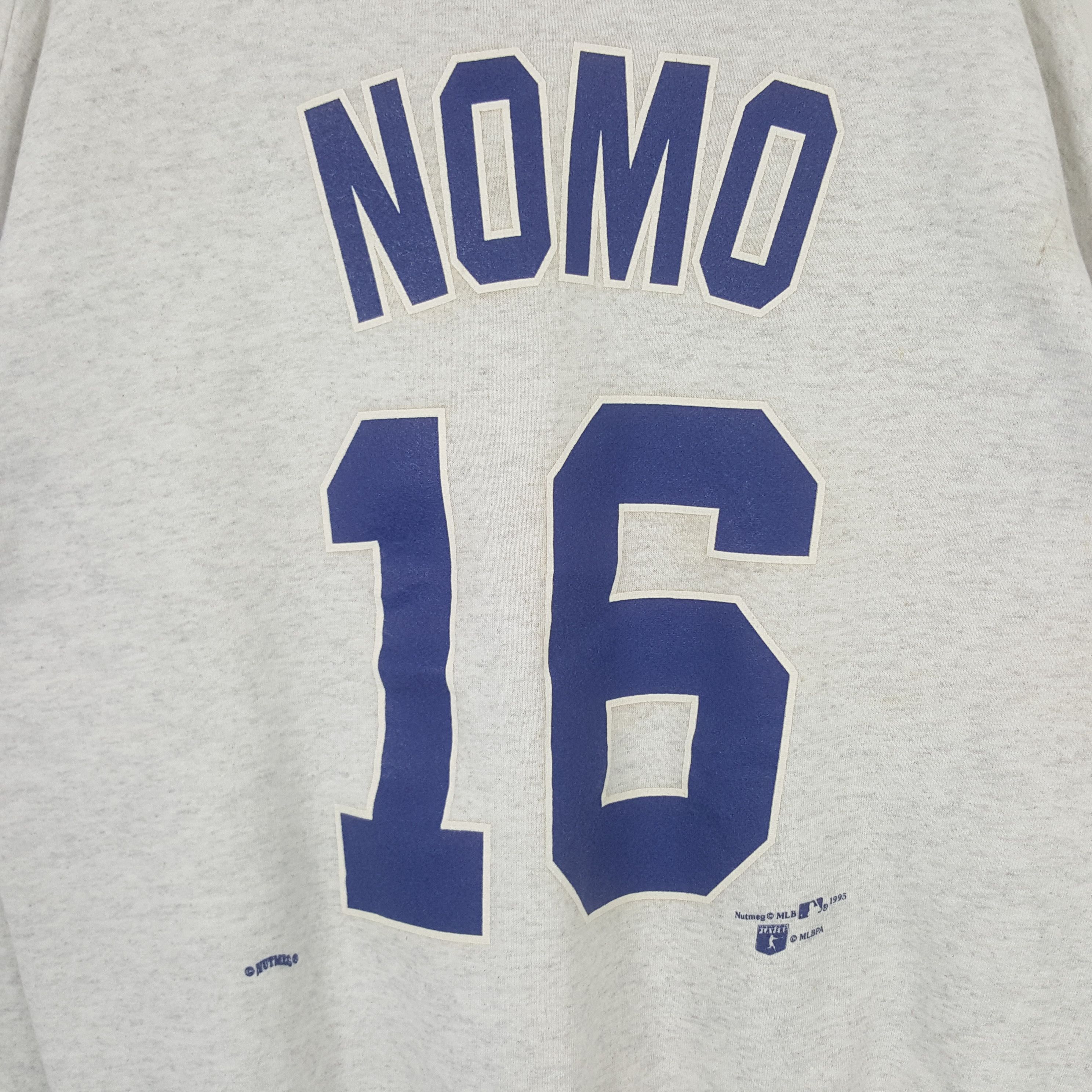 MLB × Nutmeg × Vintage Vintage Dodgers Nomo 16 Baseball Team Sweatshirt C282N14 Size US XL / EU 56 / 4 - 4 Thumbnail