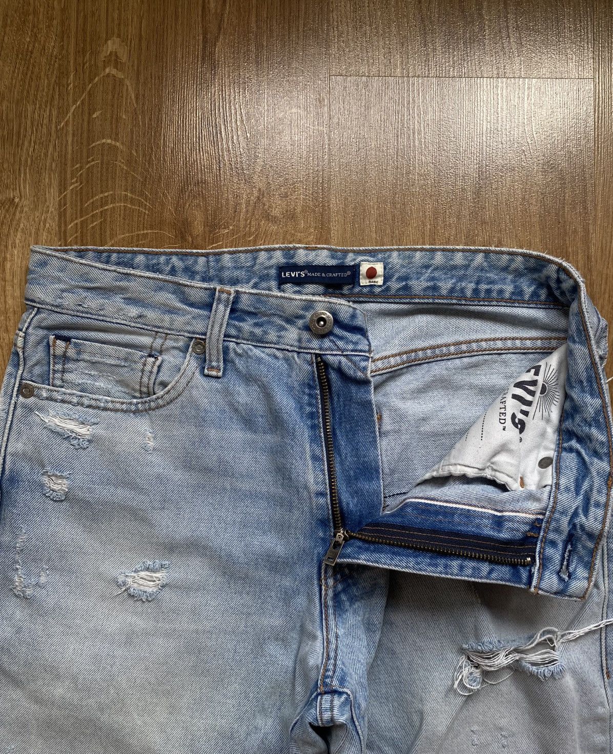 Levi's Made & Crafted Levi’s 501 Japanese Selvage Wid Taper Distressed Jeans W30 Size US 30 / EU 46 - 4 Thumbnail