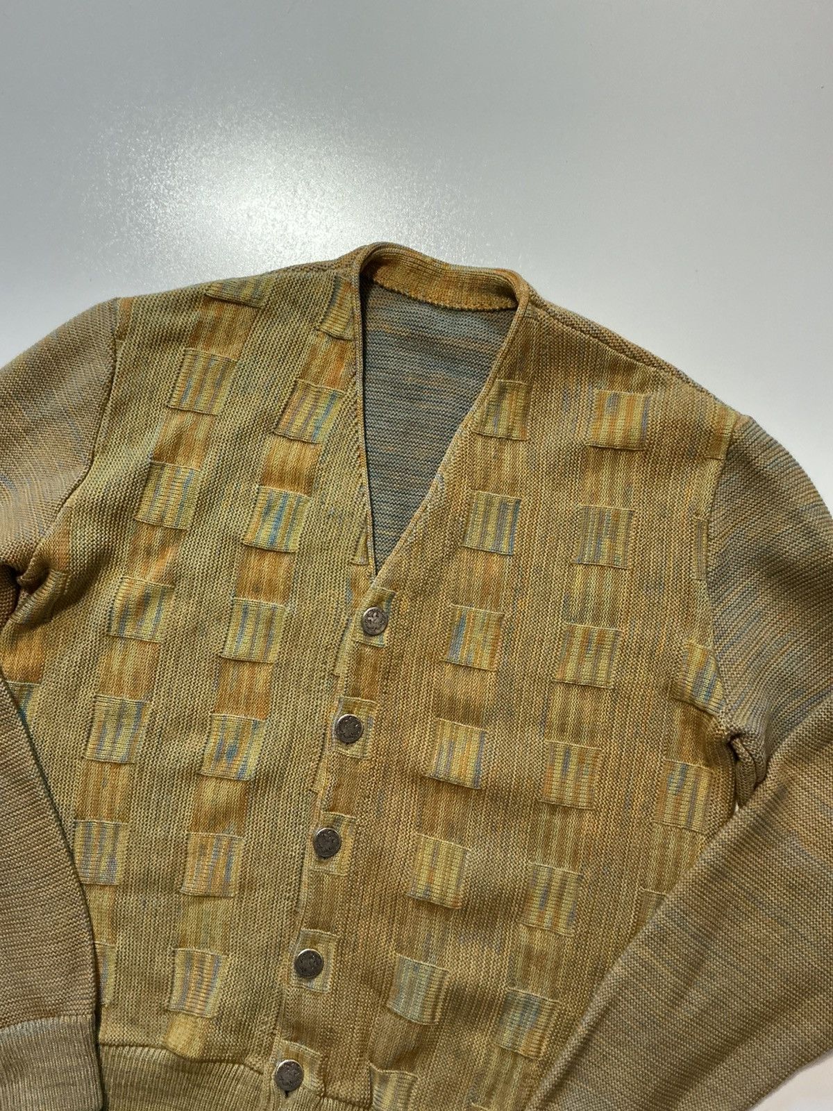 Vintage Vintage 60s 70s Archid Avst Dux Silver Wool Cardigan Sweater Size US S / EU 44-46 / 1 - 4 Thumbnail
