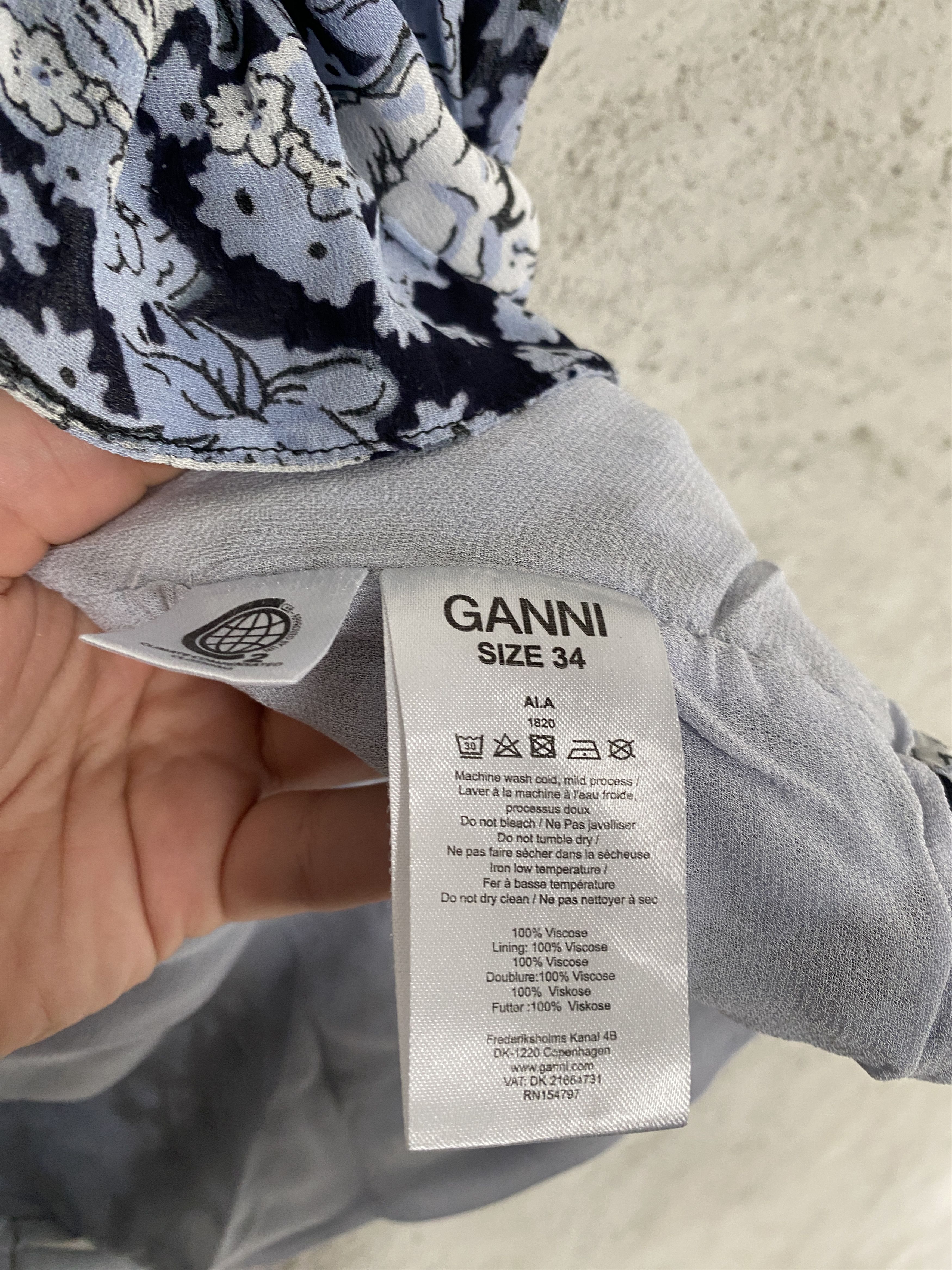 Ganni Ganni crop shirt floral viscose blouse Size XS / US 0-2 / IT 36-38 - 6 Thumbnail
