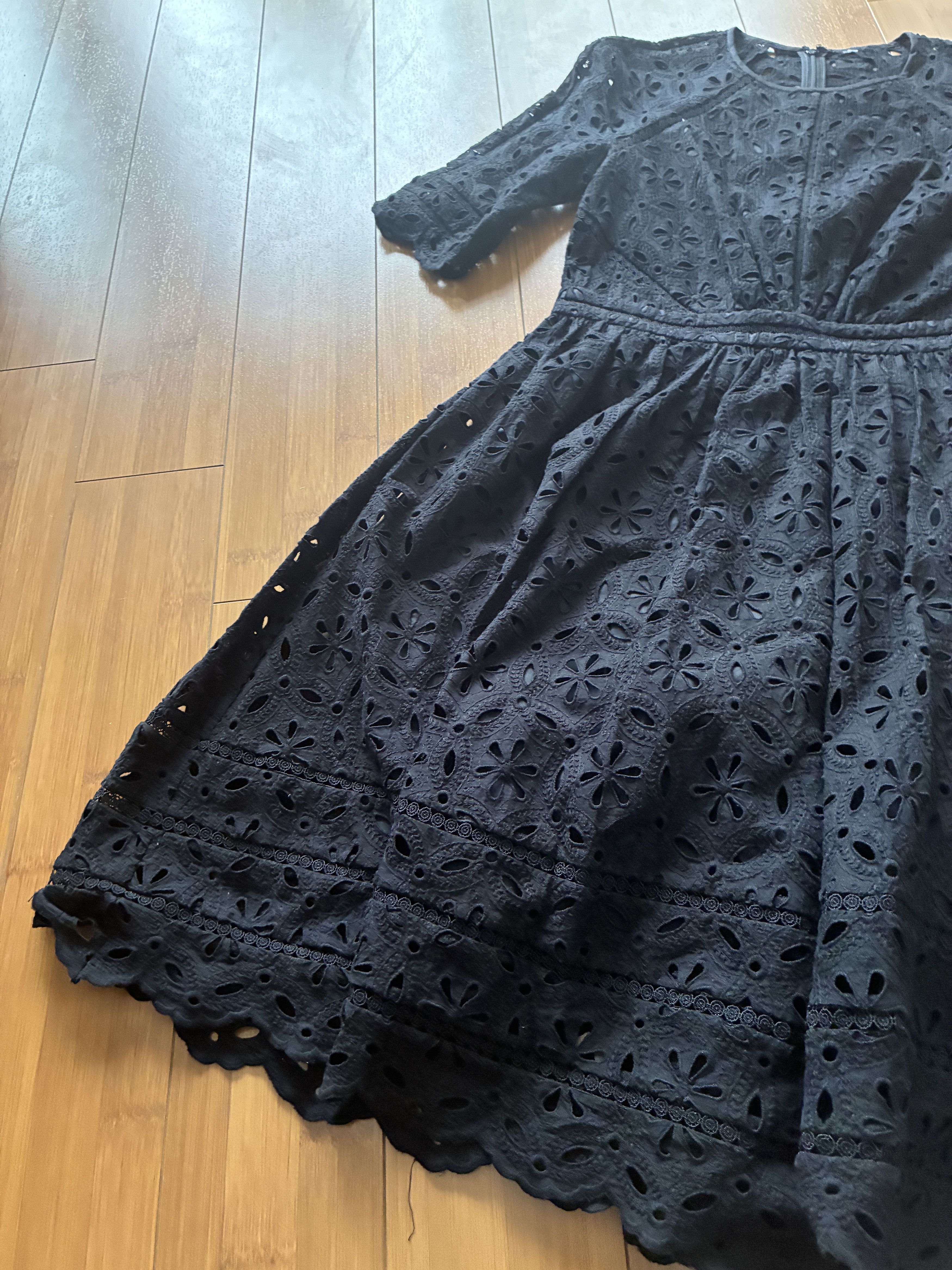 Zimmermann Zimmermann Pavilion Broderie Dress Eyelet Black 2 Medium Size M / US 6-8 / IT 42-44 - 2 Thumbnail