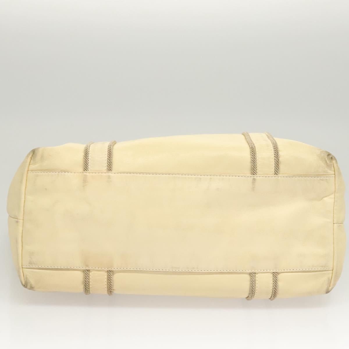 Prada PRADA Hand Bag Leather Cream Silver Size ONE SIZE - 9 Thumbnail