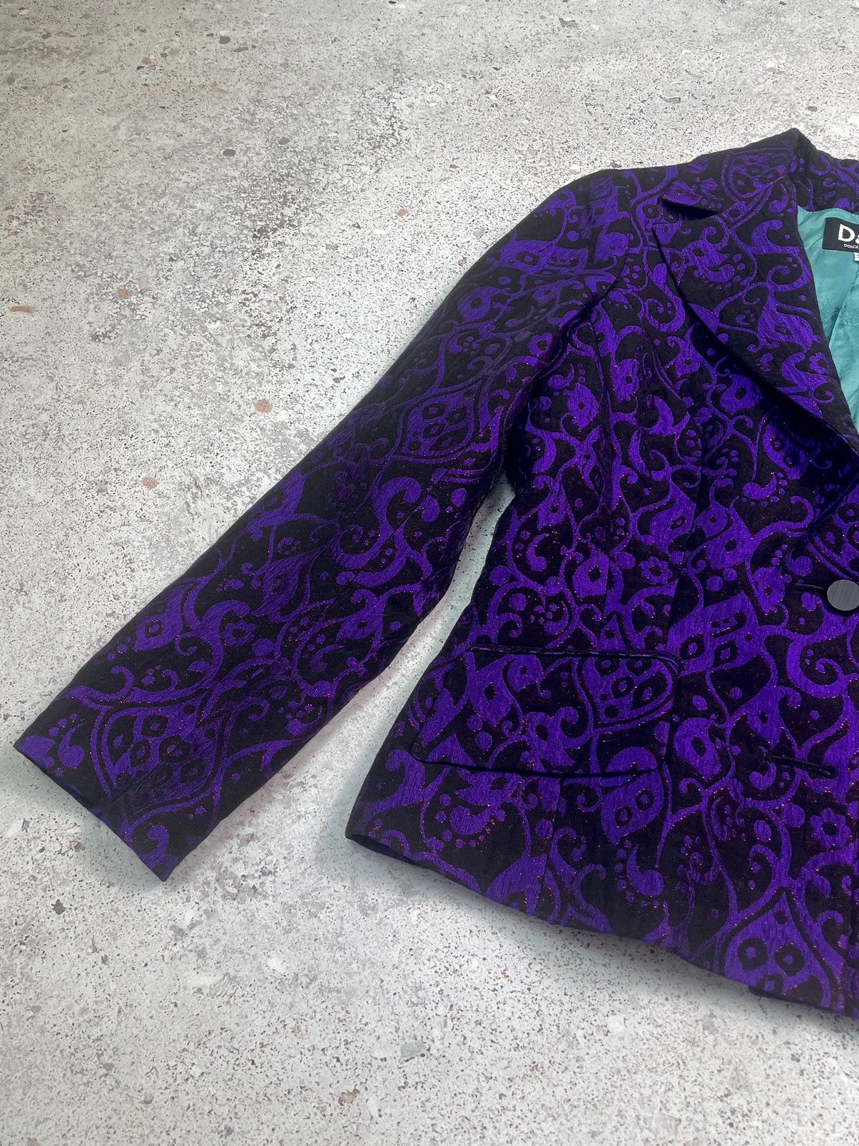 Dolce & Gabbana Dolce & Gabbana Vintage Graphic Blazer Women Purple 30 44 M Size M / US 6-8 / IT 42-44 - 3 Thumbnail