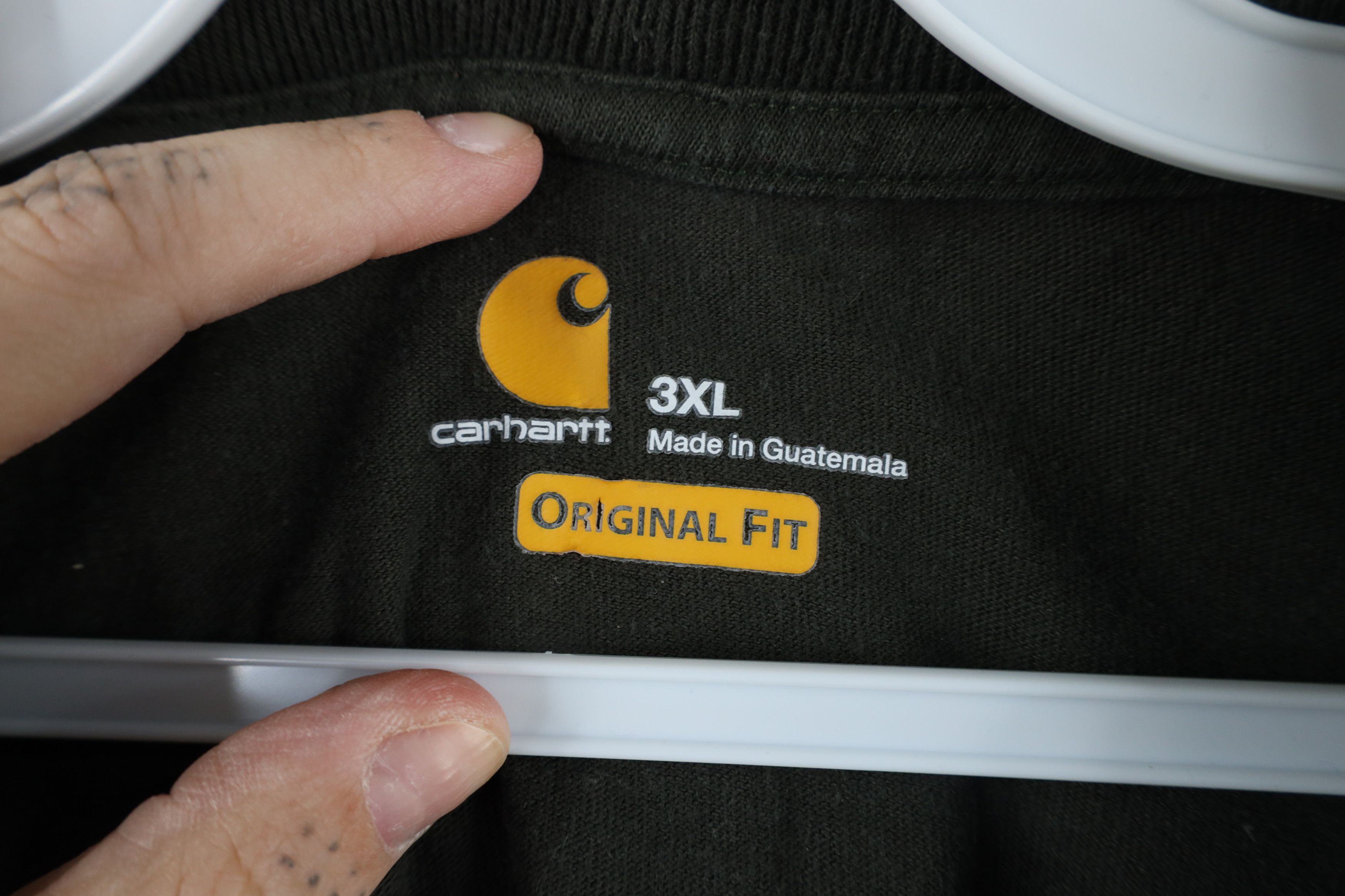 Carhartt × Vintage Vintage Carhartt Long Sleeve T-Shirt Olive Green Cotton Size US XXL / EU 58 / 5 - 5 Thumbnail