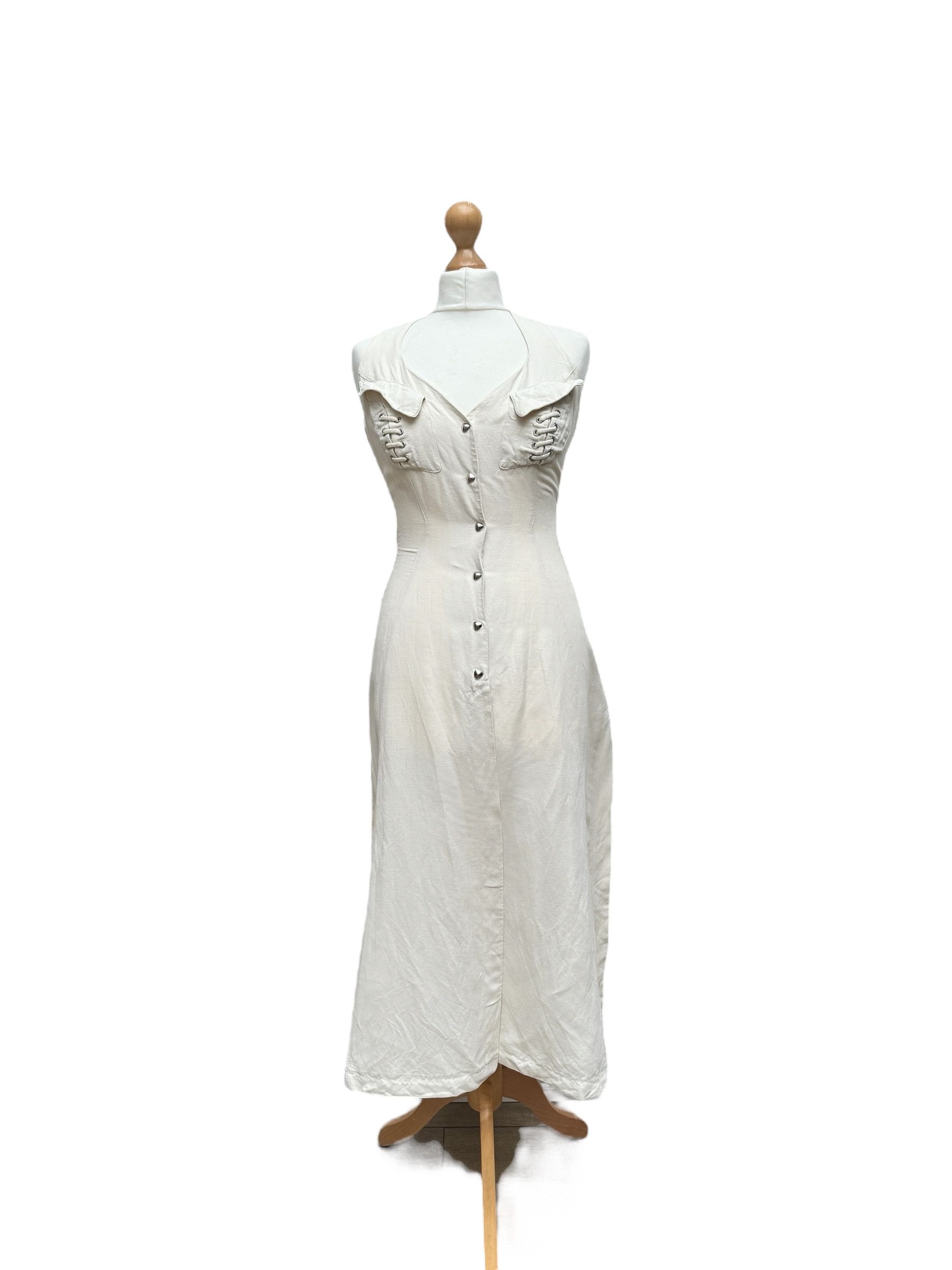Thierry Mugler SS 1989 Beige Sculptural Dress Size IT 44 fit Size S / US 4 / IT 40 - 1 Thumbnail