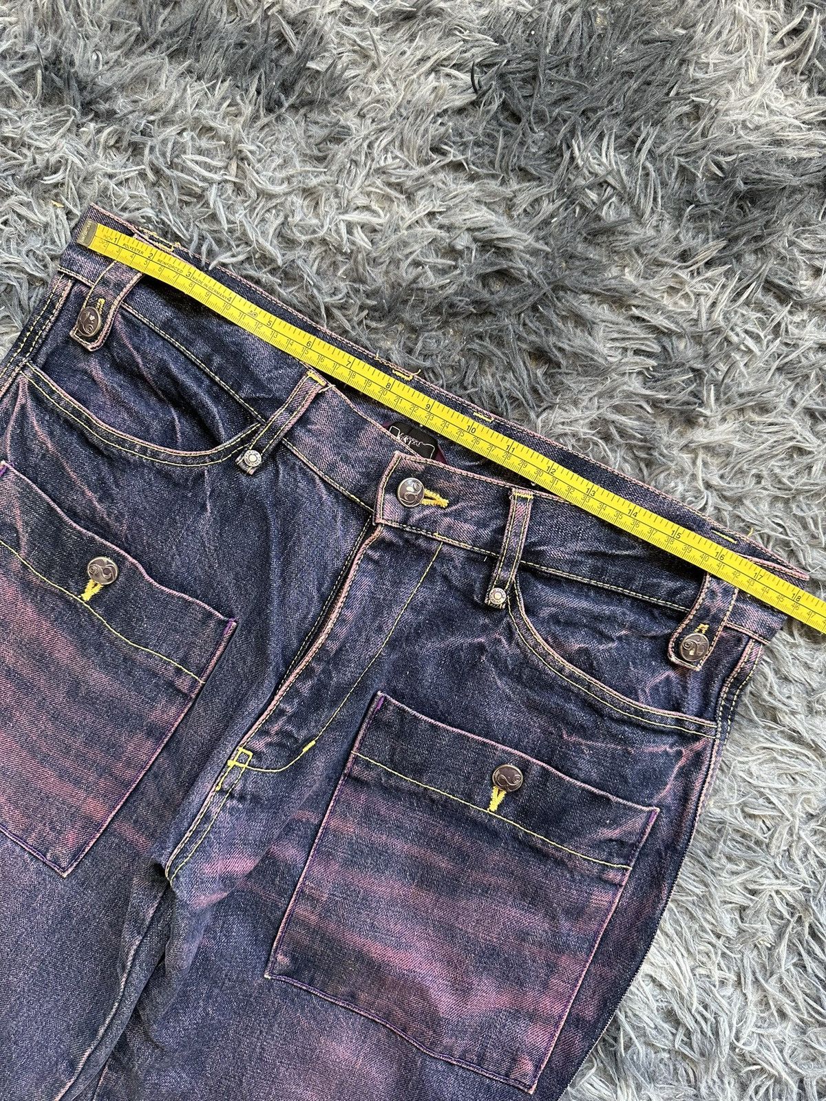 Designer × Japanese Brand Y2k KELEN Japan purple dyed denim Size US 36 / EU 52 - 8 Thumbnail