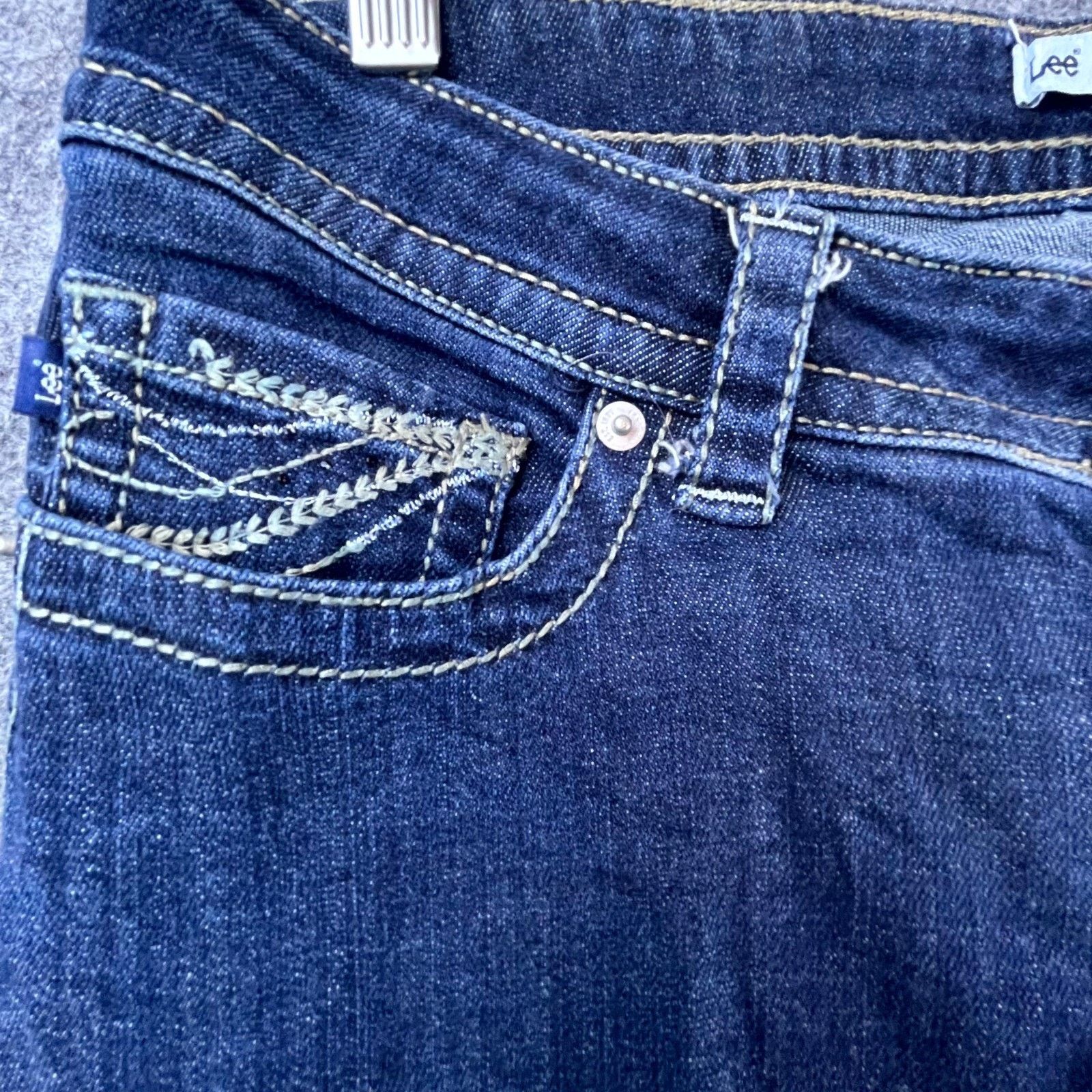 Lee Lee Slender Secret Lower Waist Jeans Womens 8 Y2K Bootcut Size 30" / US 8 / IT 44 - 5 Thumbnail