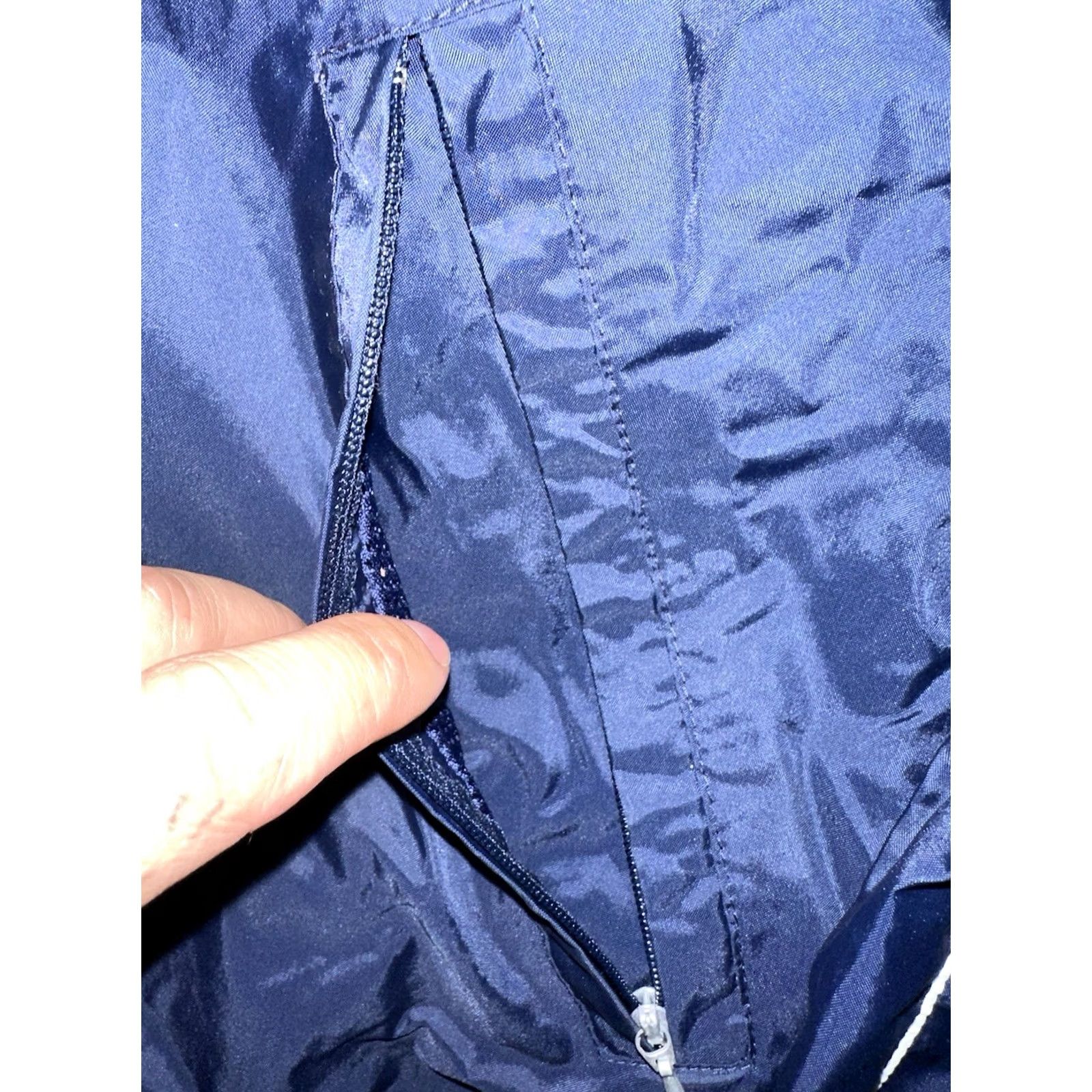 Nike VINTAGE Nike Track Jacket Mens Large Blue White 90s Full Zip Windbreaker Lined Size US L / EU 52-54 / 3 - 4 Thumbnail