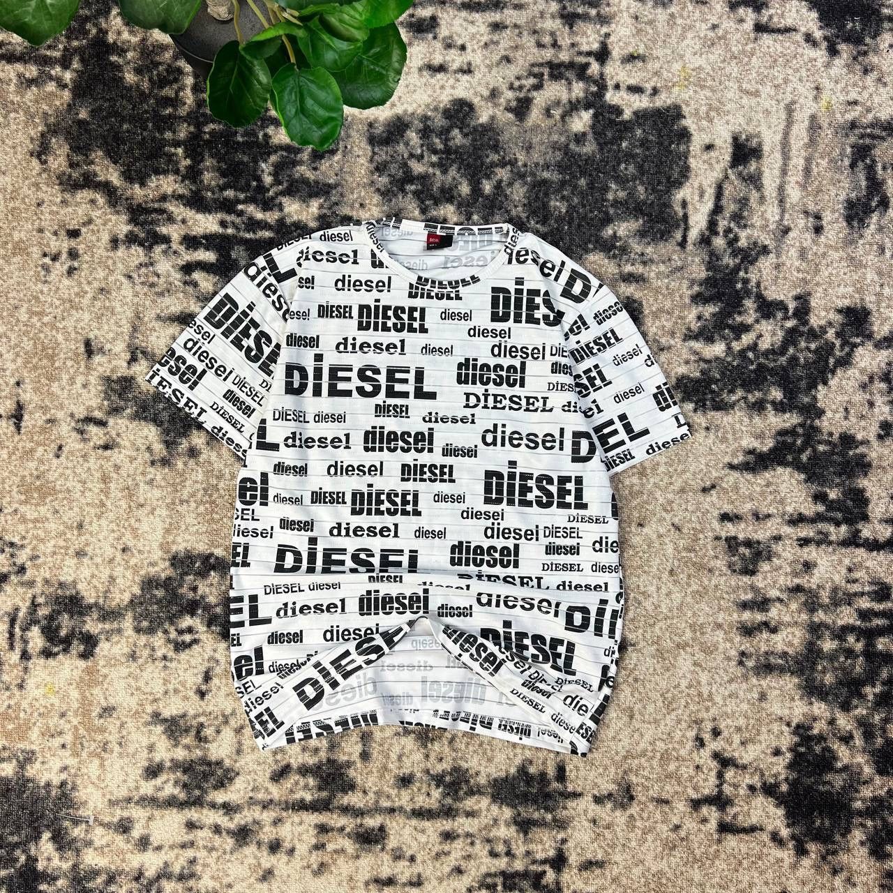 Diesel Diesel Vintage Y2K Allover Print Multilogo T-Shirt 1TS52 Size US L / EU 52-54 / 3 - 1 Thumbnail